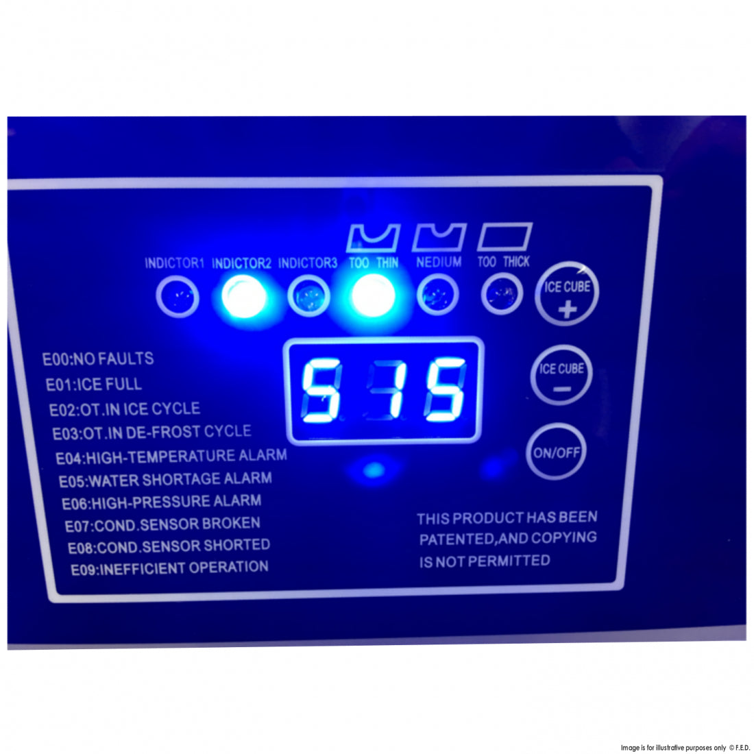 Blizzard Under Bench Ice Maker Air Cooled - 80P Commercial Ice Machine for Bars, Restaurants & Offices - Compact Countertop Ice Maker with High Efficiency Cooling