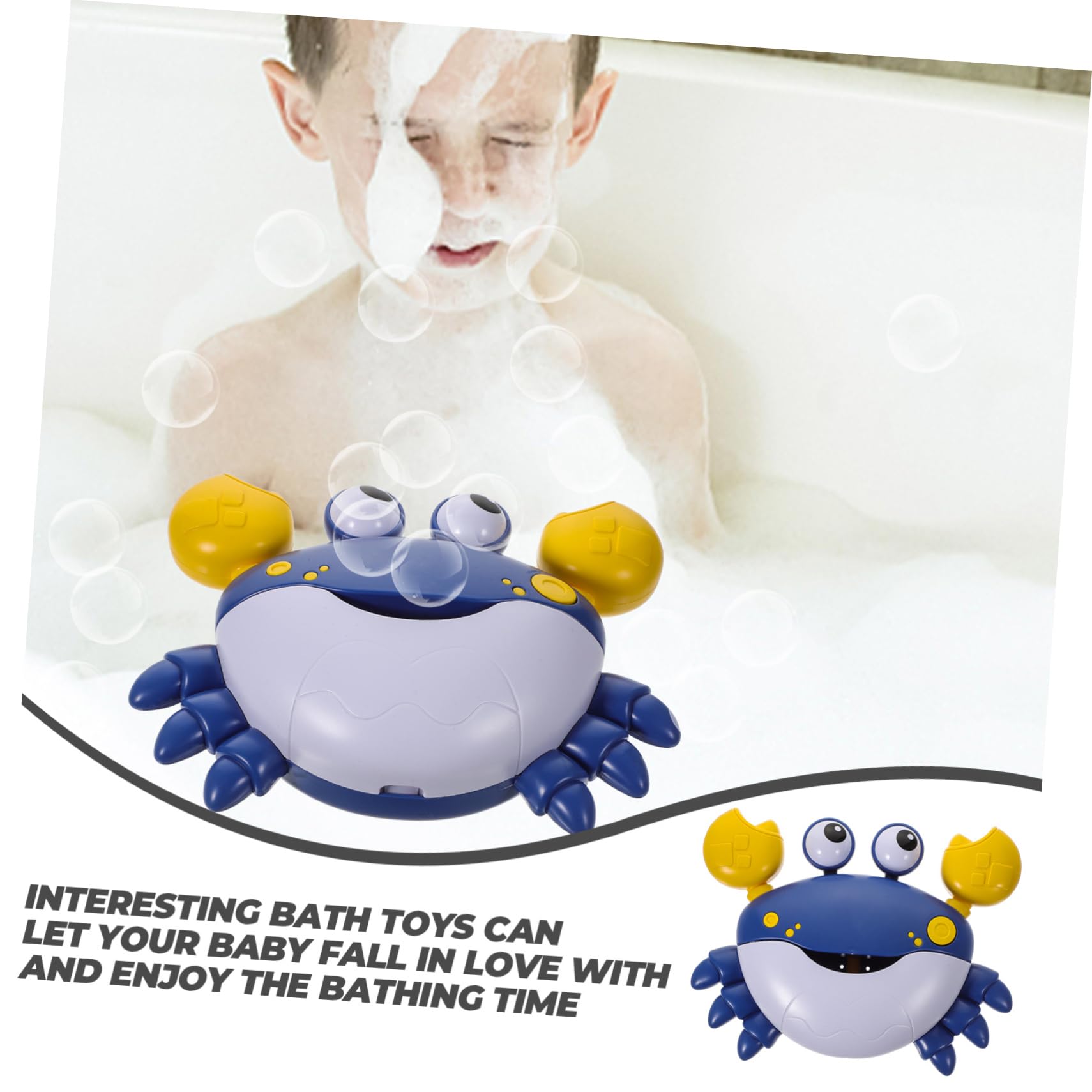 HEMOTON 3 Pack Crab Bubble Blower Machine - Automatic Bubble Maker for Kids, Fun Bath Toys for Toddlers - Perfect for Outdoor Play, Birthday Parties & Bathtime Fun