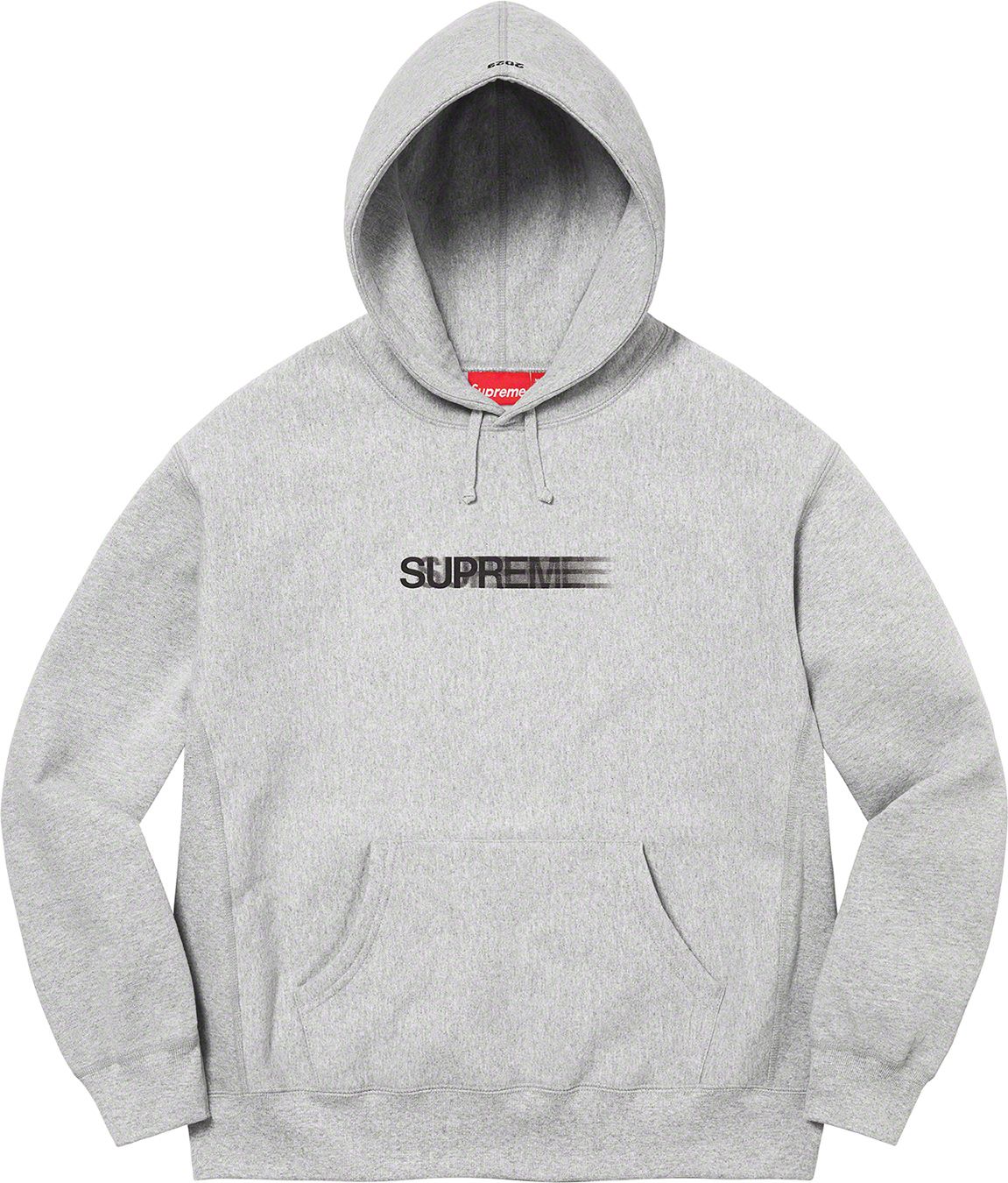 Supreme Motion Logo Hooded Sweatshirt - Grey Pullover Hoodie for Men & Women | Streetwear Fashion, Urban Style, Casual Wear for Everyday Outfits
