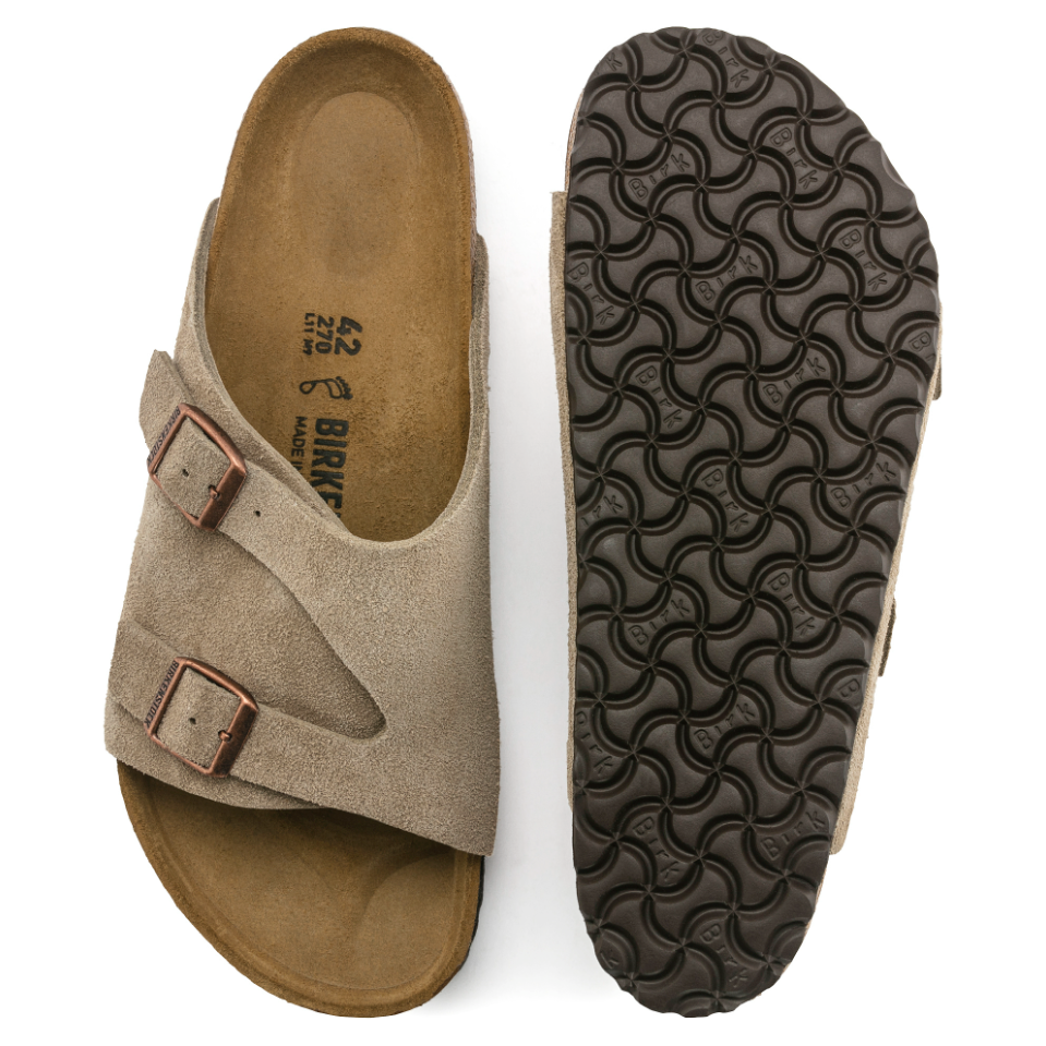 Birkenstock Zürich Suede Leather Sandals for Women - Comfortable Taupe Brown Casual Shoes | Perfect for Summer, Beach, and Everyday Wear
