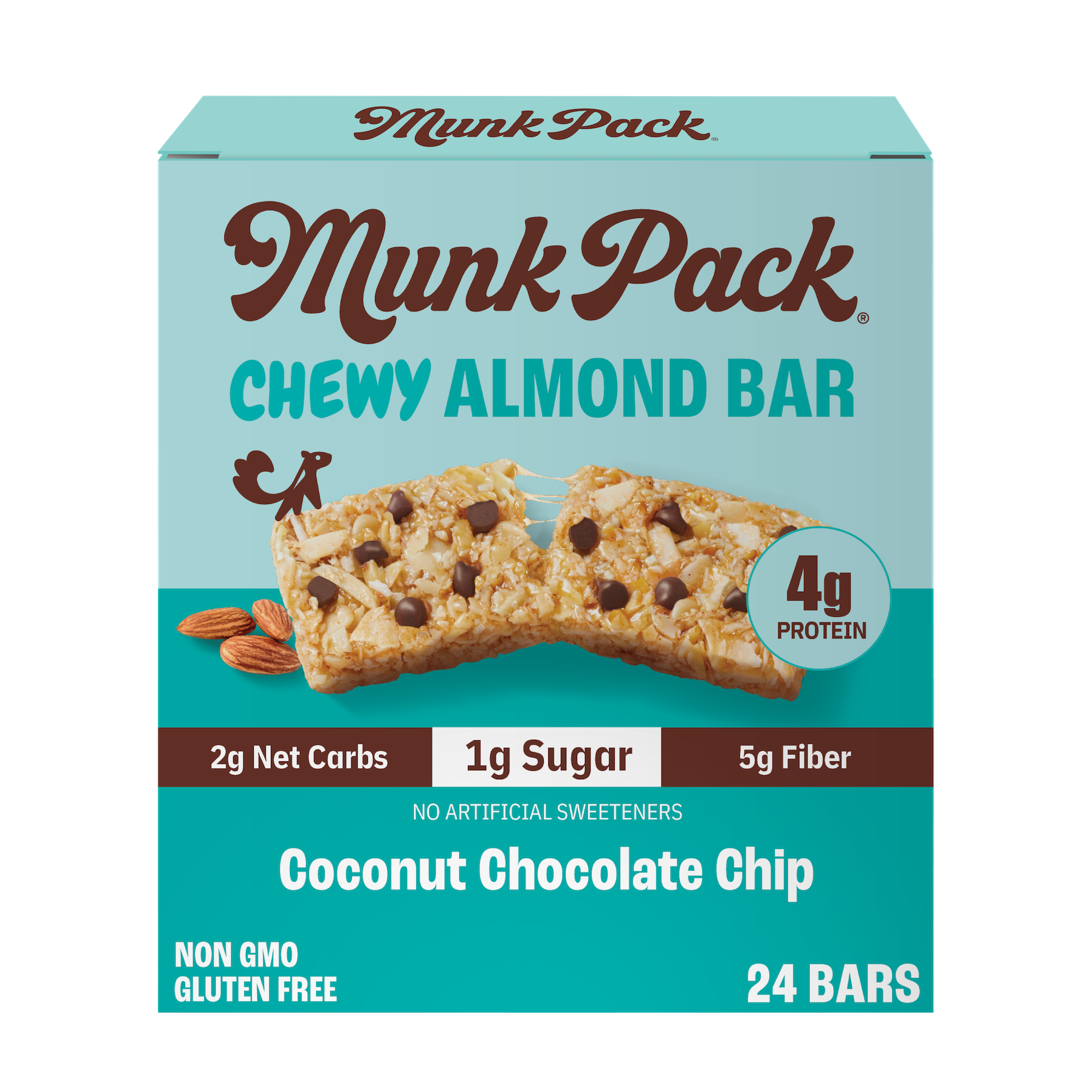 Organic Coconut Chocolate Chip Granola Bars - 24 Pack | Healthy Snack for Breakfast, Hiking & Office | Gluten-Free Energy Bars for Adults & Kids