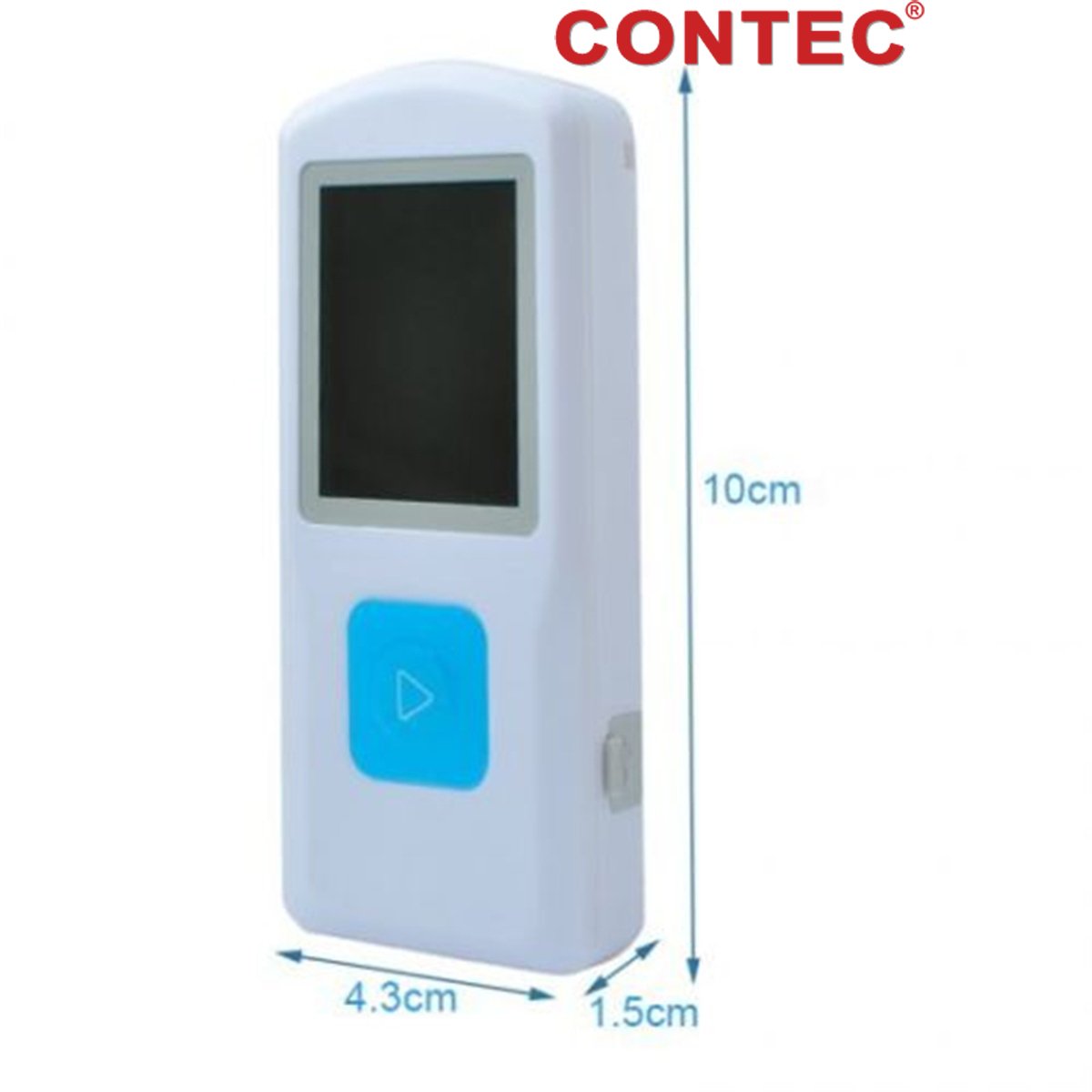 CONTEC Portable ECG/EKG Monitor with PC Software & Bluetooth - Heart Rate Monitor with LCD Display for Home & Clinical Use - Track Heartbeat & Electrocardiogram Data Anytime, Anywhere