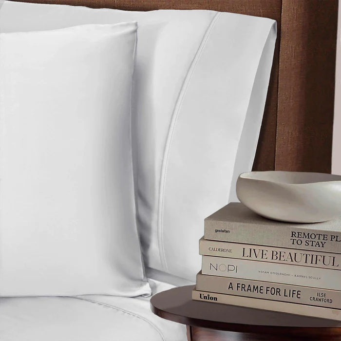 300 Thread Count Bamboo Rayon 2-Piece Pillowcase Set - Ultra Soft & Breathable Bedding for Side Sleepers & Hot Sleepers