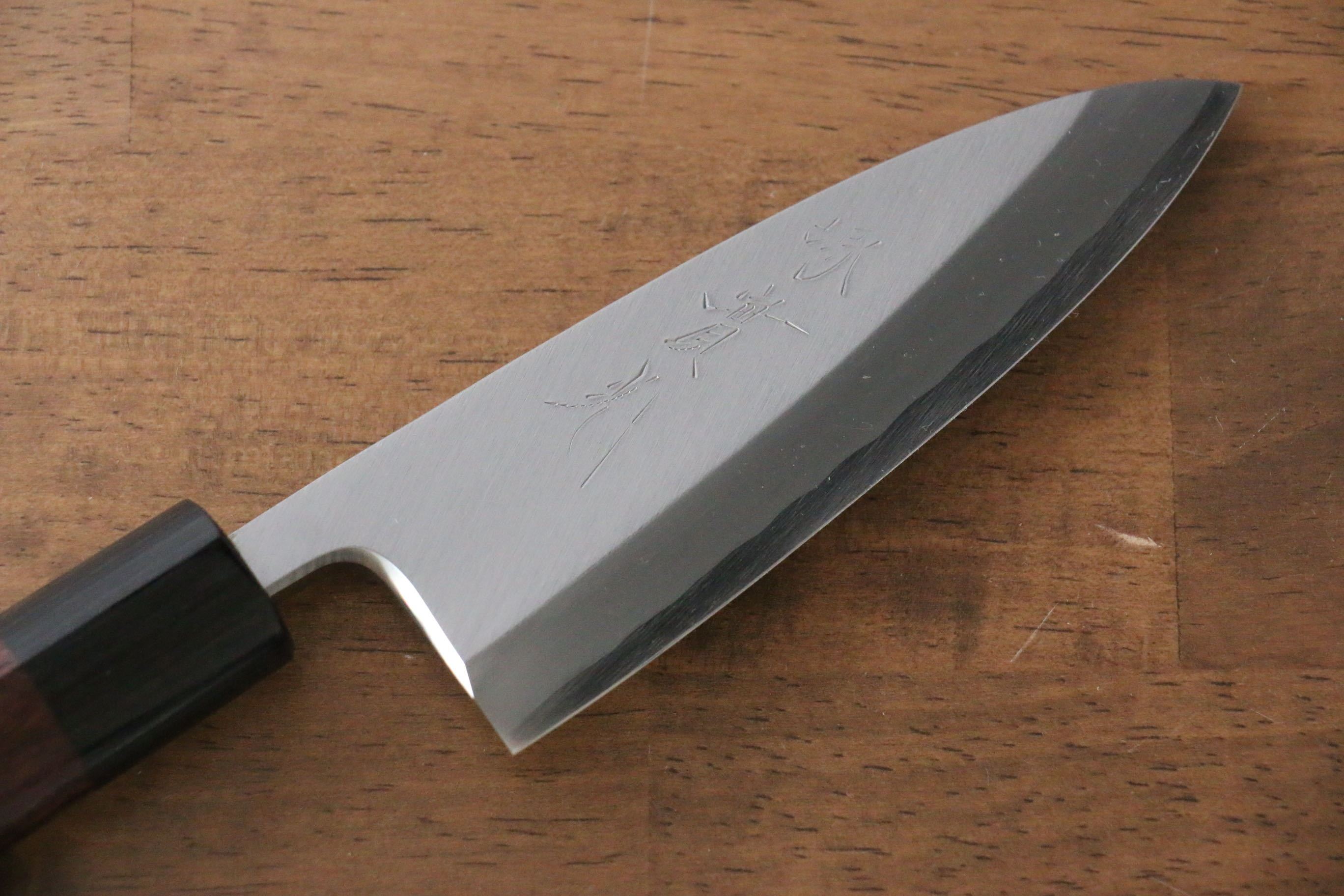Premium Jikko Silver Steel No.3 Deba Knife 120mm - Japanese Professional Chef Knife with Shitan Handle for Sushi, Fish Filleting & Precision Cutting