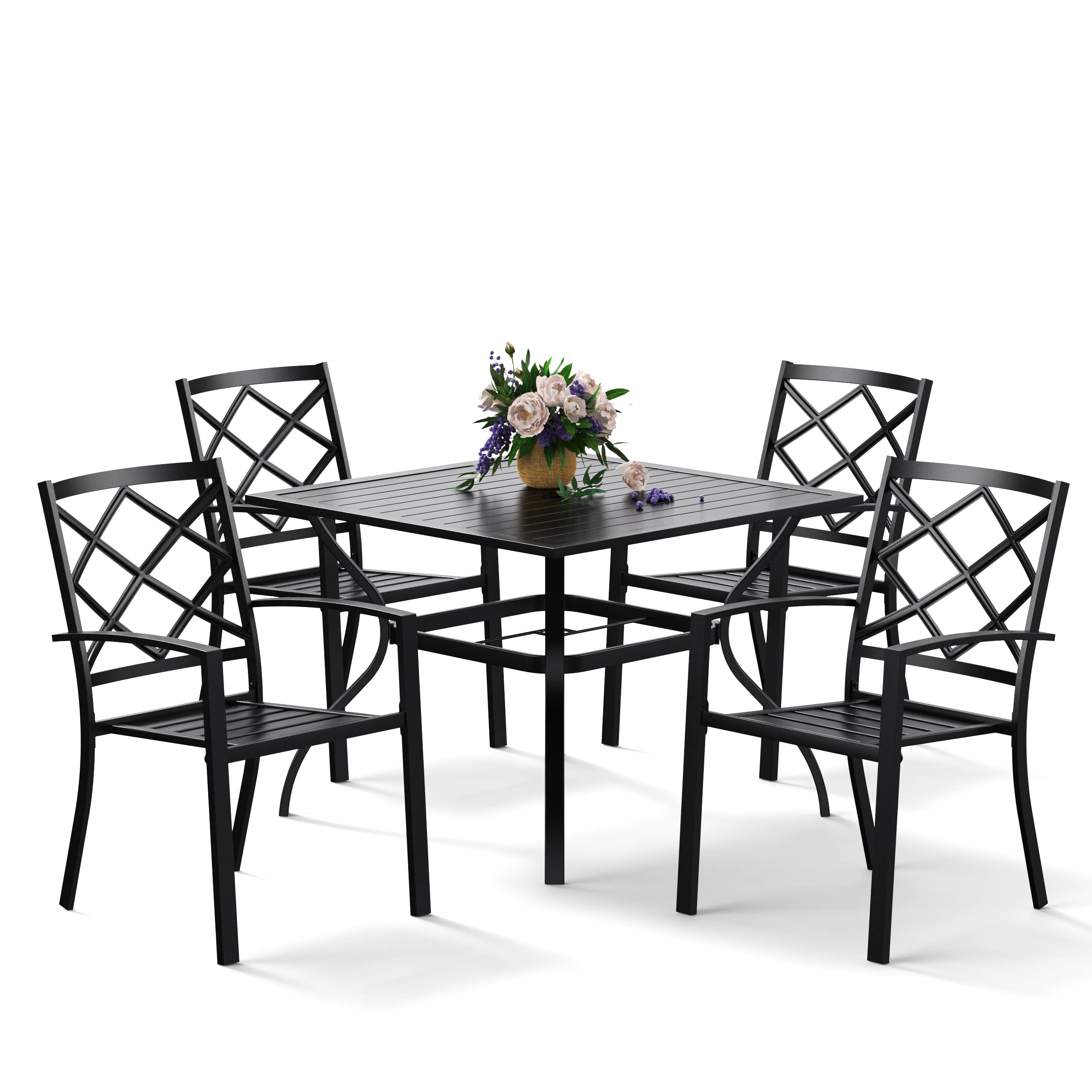 Bigroof 5-Piece Outdoor Dining Set - 37