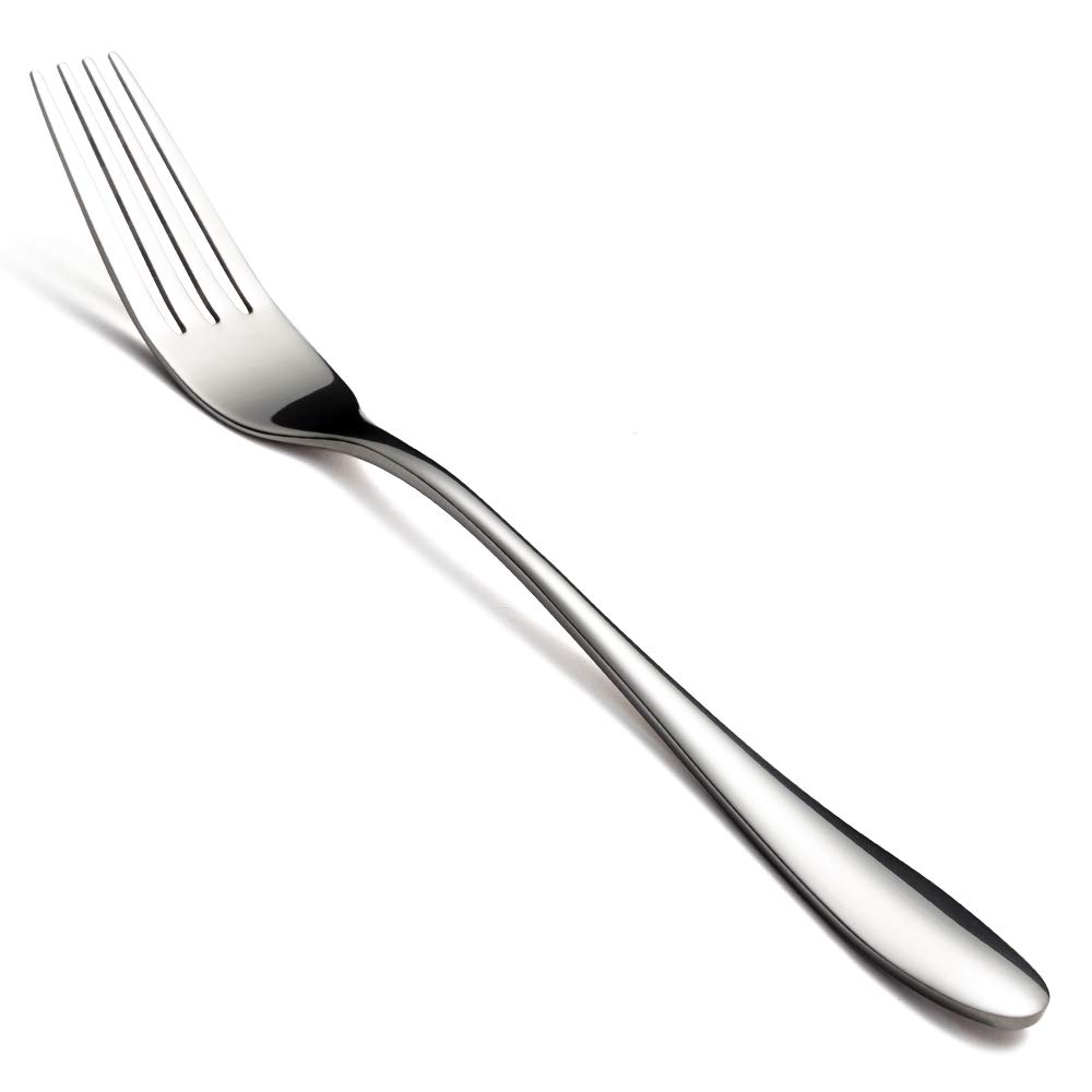 12-Piece Stainless Steel Dessert Forks Set - 6.7 Inch Elegant Salad Forks for Parties, Weddings, and Fine Dining - Dishwasher Safe & Rust-Resistant Cutlery
