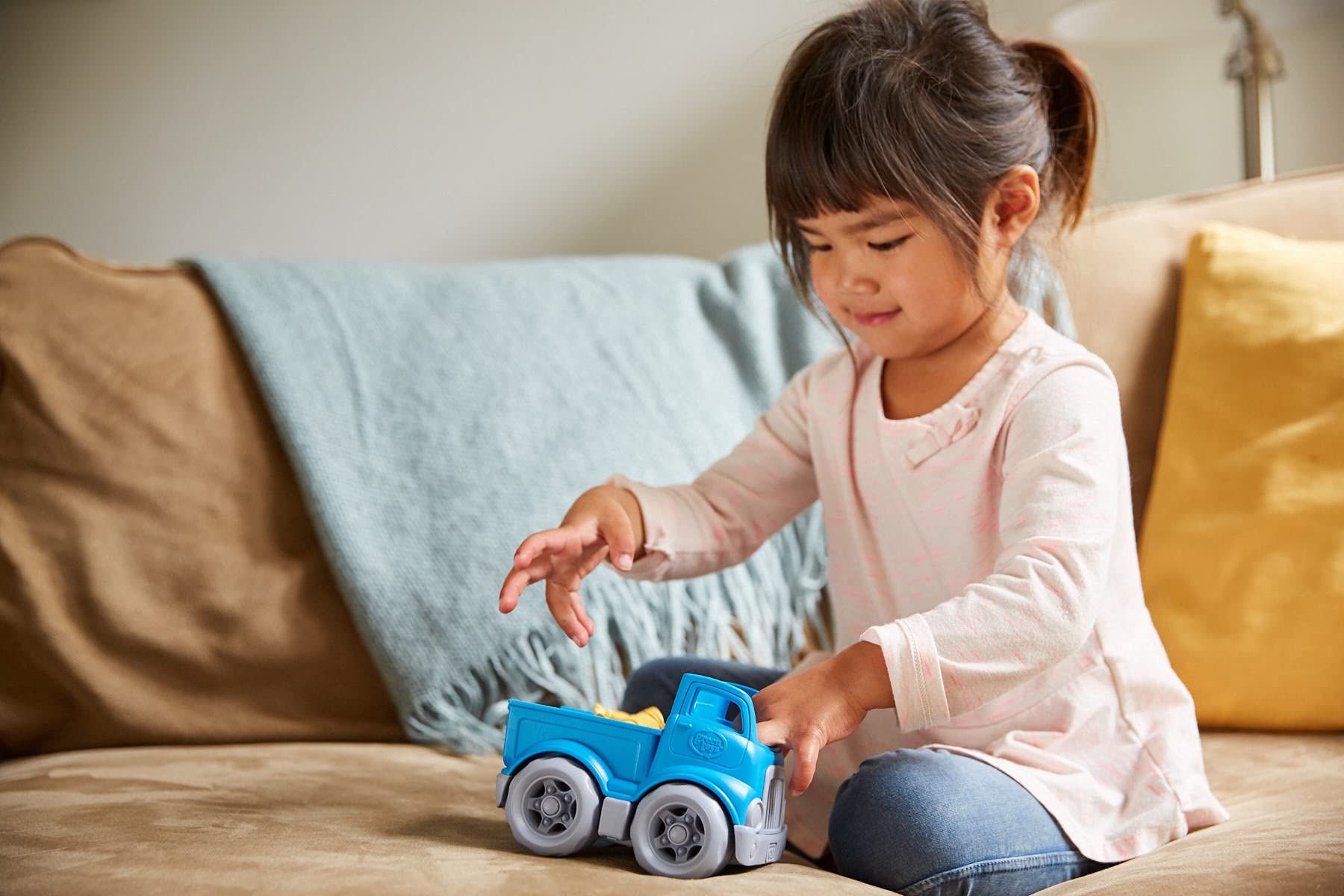 Green Toys Eco-Friendly Pick Up Truck with 2 Board Books - Durable Recycled Plastic Construction for Kids Ages 1-3 | Perfect for Indoor Play, Outdoor Adventures & Early Learning Development