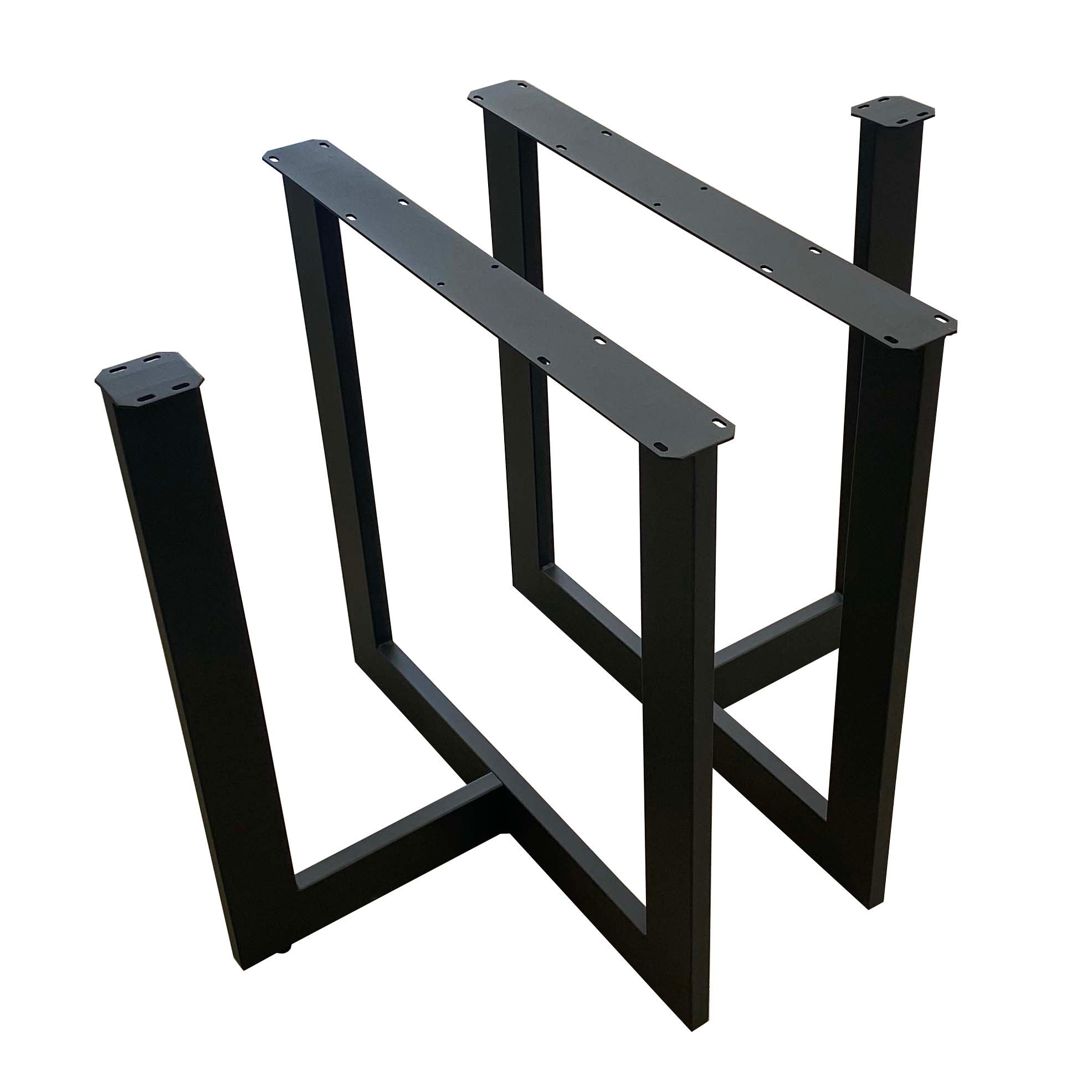 SS1410 Round Cross Dining Table Base for Long Tables - Heavy Duty Metal Legs for Kitchen, Restaurant, and Outdoor Dining Sets (1 Set)