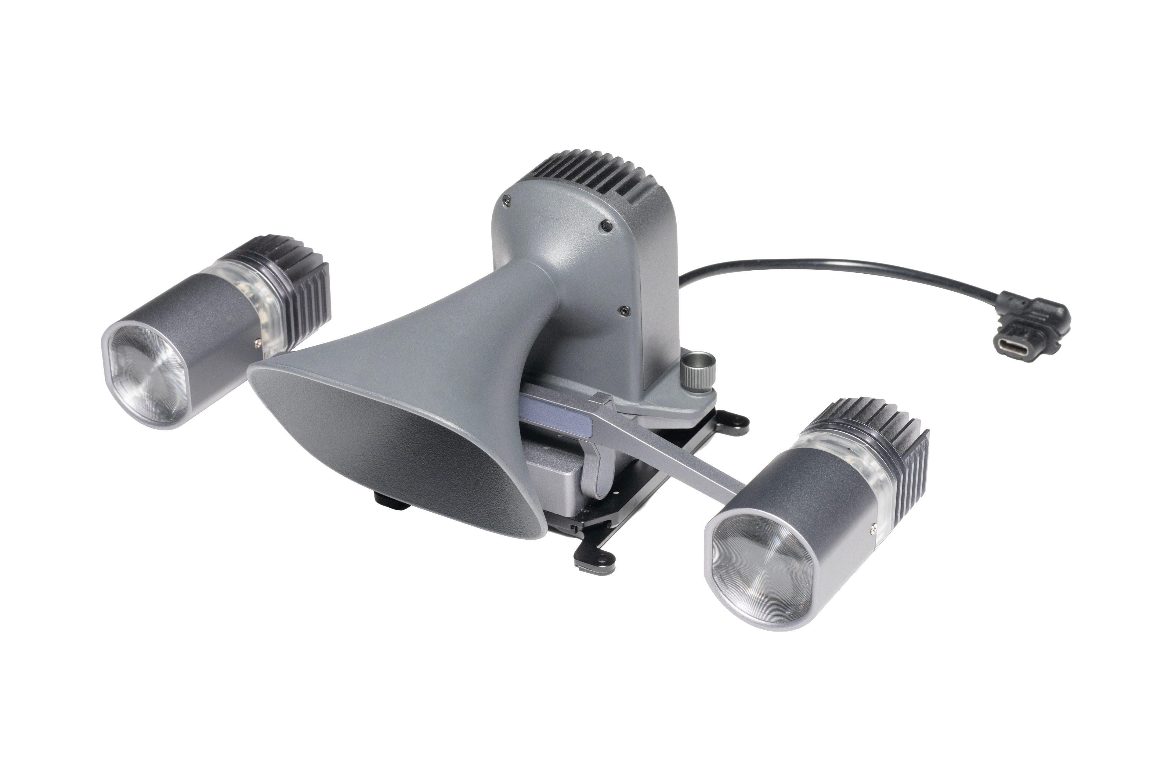 Autel Alpha Loudspeaker with Spotlight - 1200W High-Power PA System & 360° Rotating LED Light for Outdoor Events, Construction Sites, and Emergency Situations