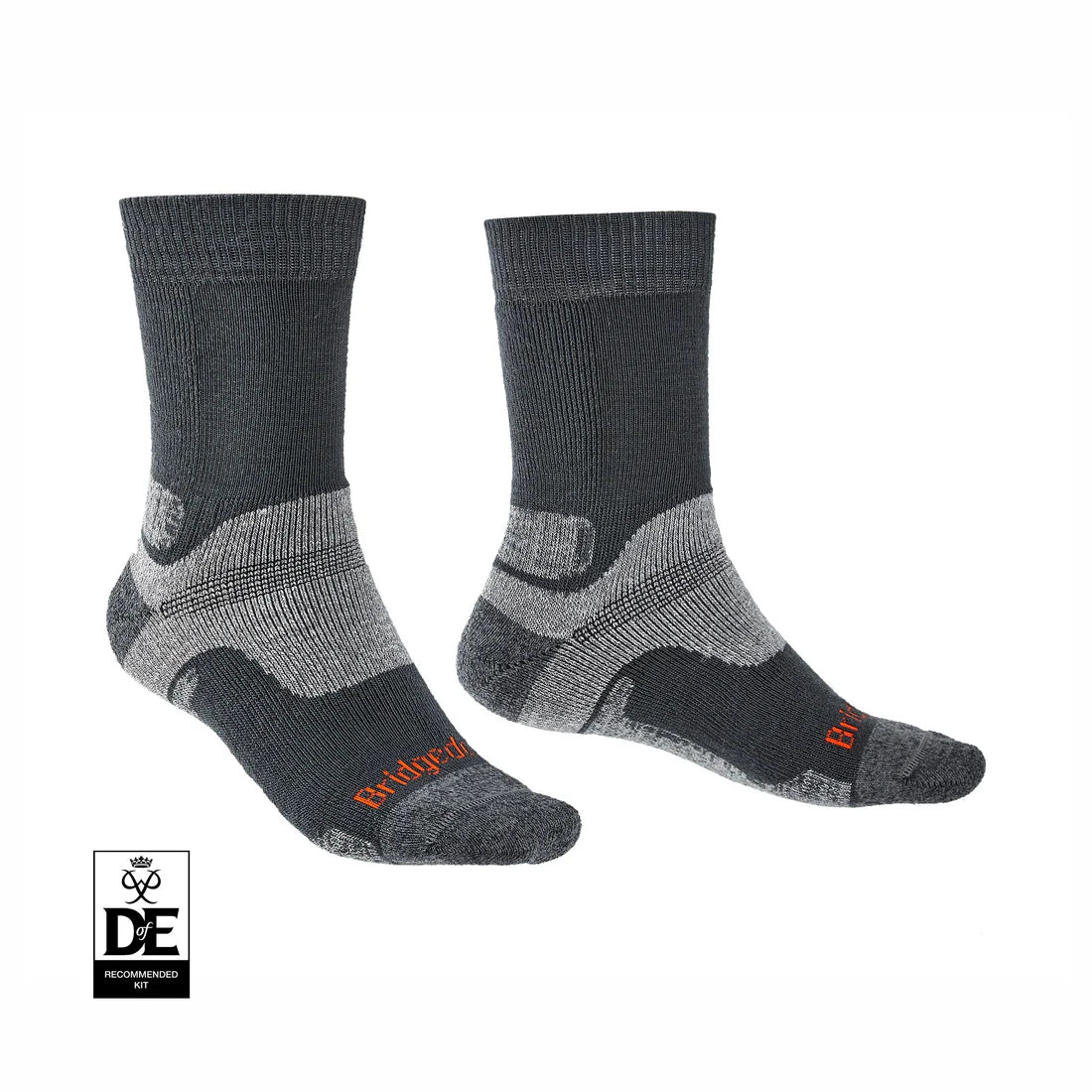 HIKE MID WEIGHT SOCK BRIDGEDAL - Comfortable Hiking Socks for Men & Women - Moisture Wicking & Breathable Outdoor Socks - Perfect for Trekking, Camping and Mountain Climbing