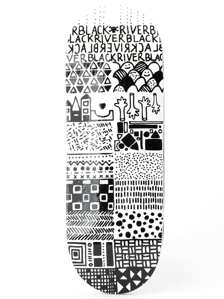 Berlinwood Fingerboard Deck BR En Voyage Mini Pattern - Professional Finger Skateboard for Tricks & Stunts - Perfect for Skateboard Enthusiasts & Collectors