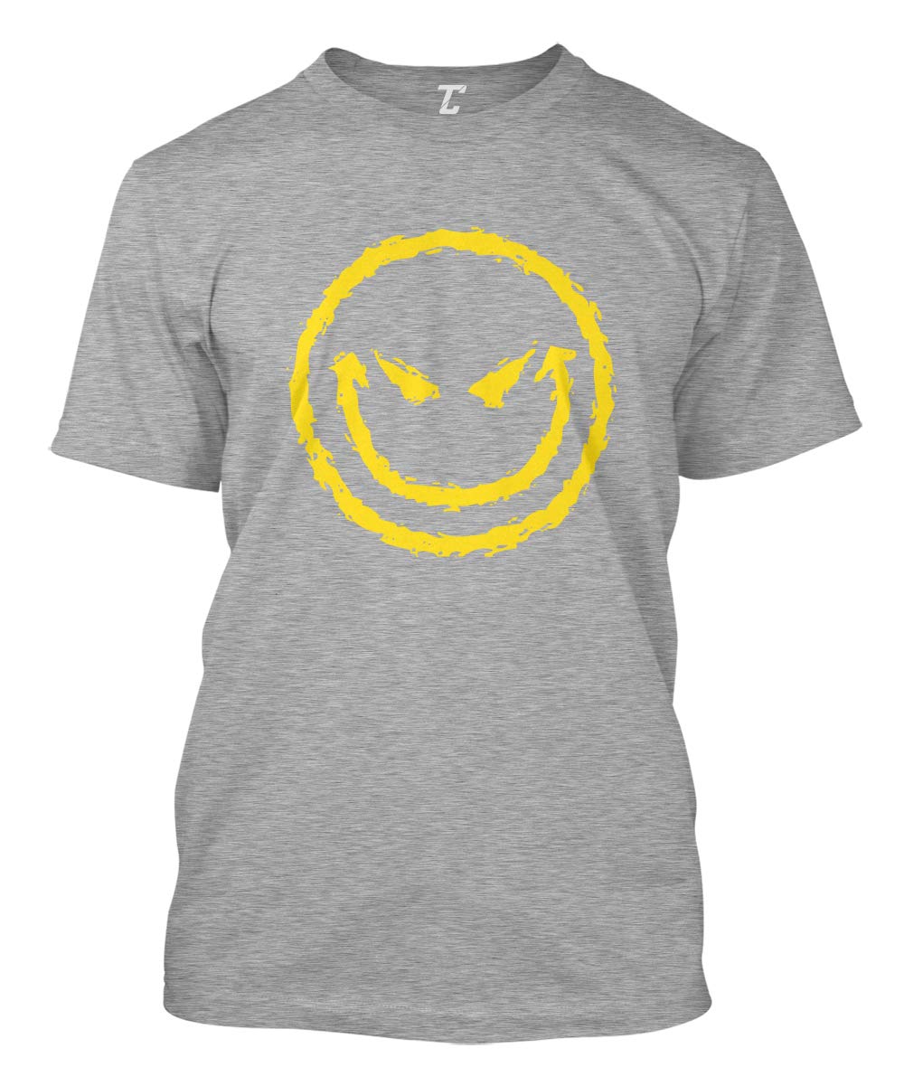 Evil Smile Funny Badass Emoticon Men's T-Shirt - Cool Graphic Tee for Casual Wear, Parties & Gifts
