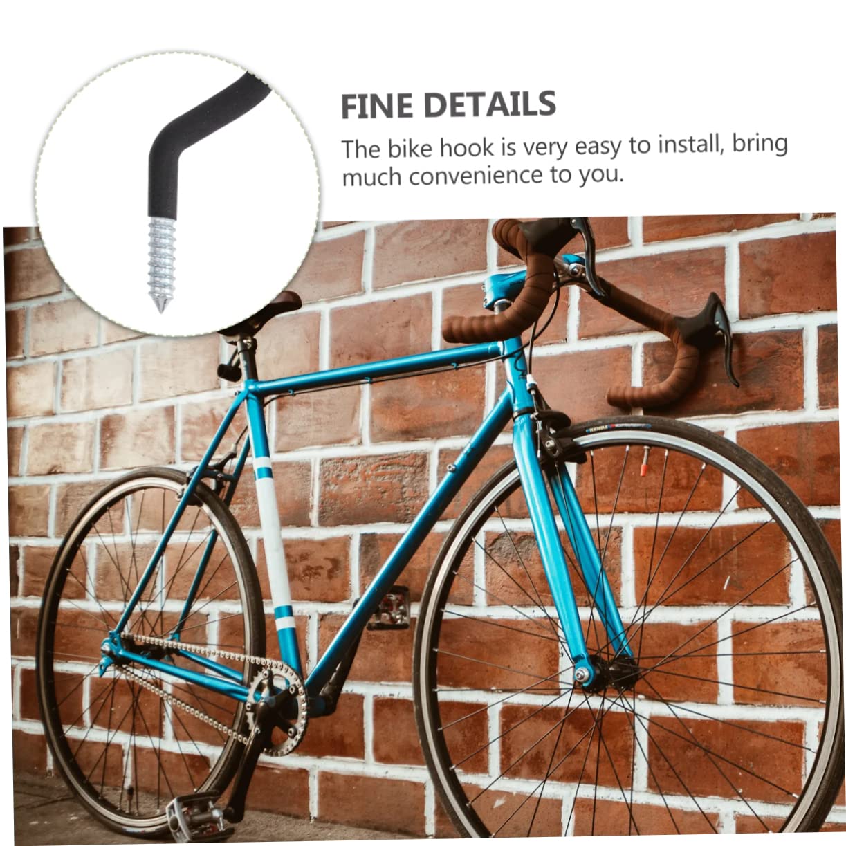 FOYTOKI Heavy Duty Bike Hooks - Wall Mounted Bicycle Storage Hanger with Bolts (2-Pack) - Perfect for Garage, Basement & Apartment Bike Organization