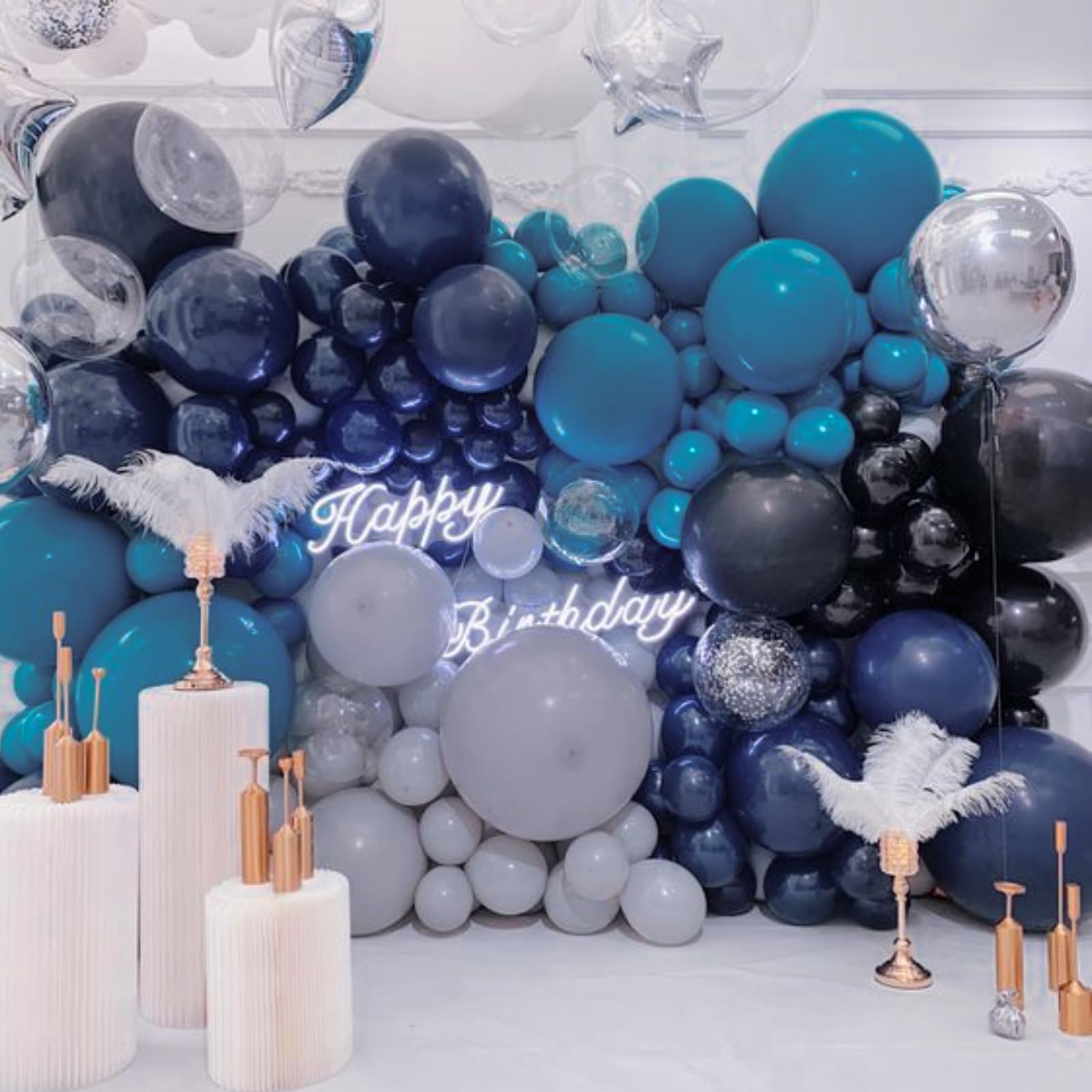 50 Pack 12 Inch Metallic Navy Blue Balloons for Party Decor - Balloon Garland & Arch Kit for Birthday, Wedding, Baby Shower, Graduation | Premium Latex Balloons for Indoor & Outdoor Celebrations