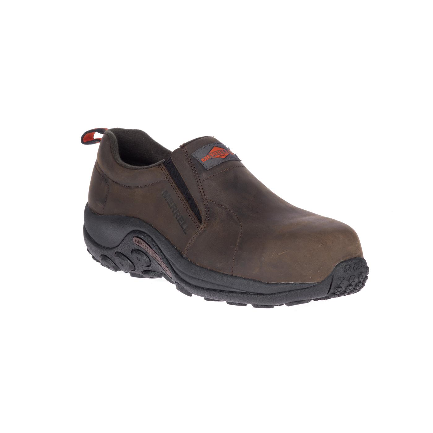 Jungle Moc LTR Men's Composite Toe Work Boots - Espresso Brown - Slip Resistant & Comfortable for Construction, Warehouse & Outdoor Work