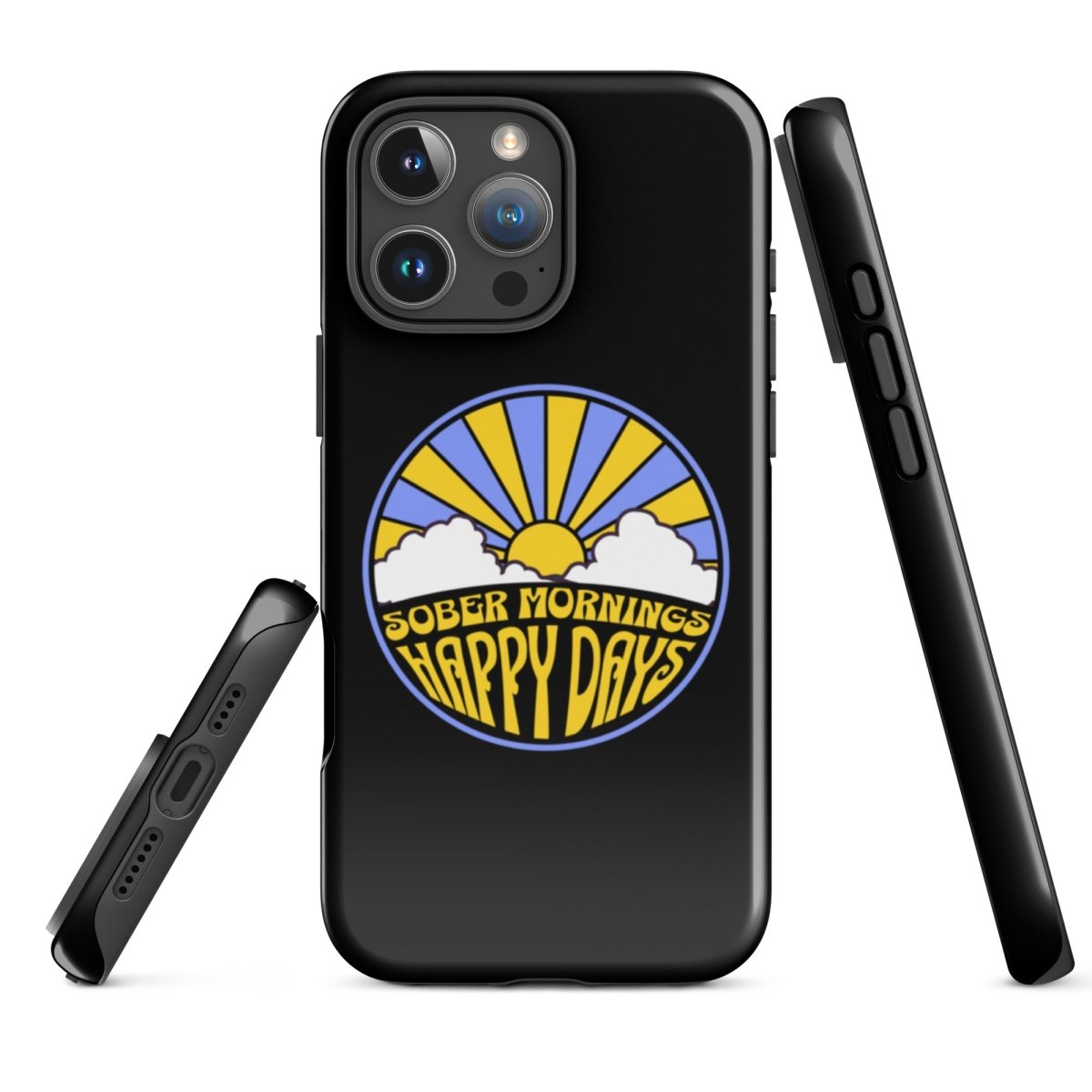 Tough iPhone® Case for Protection - Durable & Stylish for Sober Mornings & Happy Days | Perfect for Daily Use, Work & Outdoor Activities