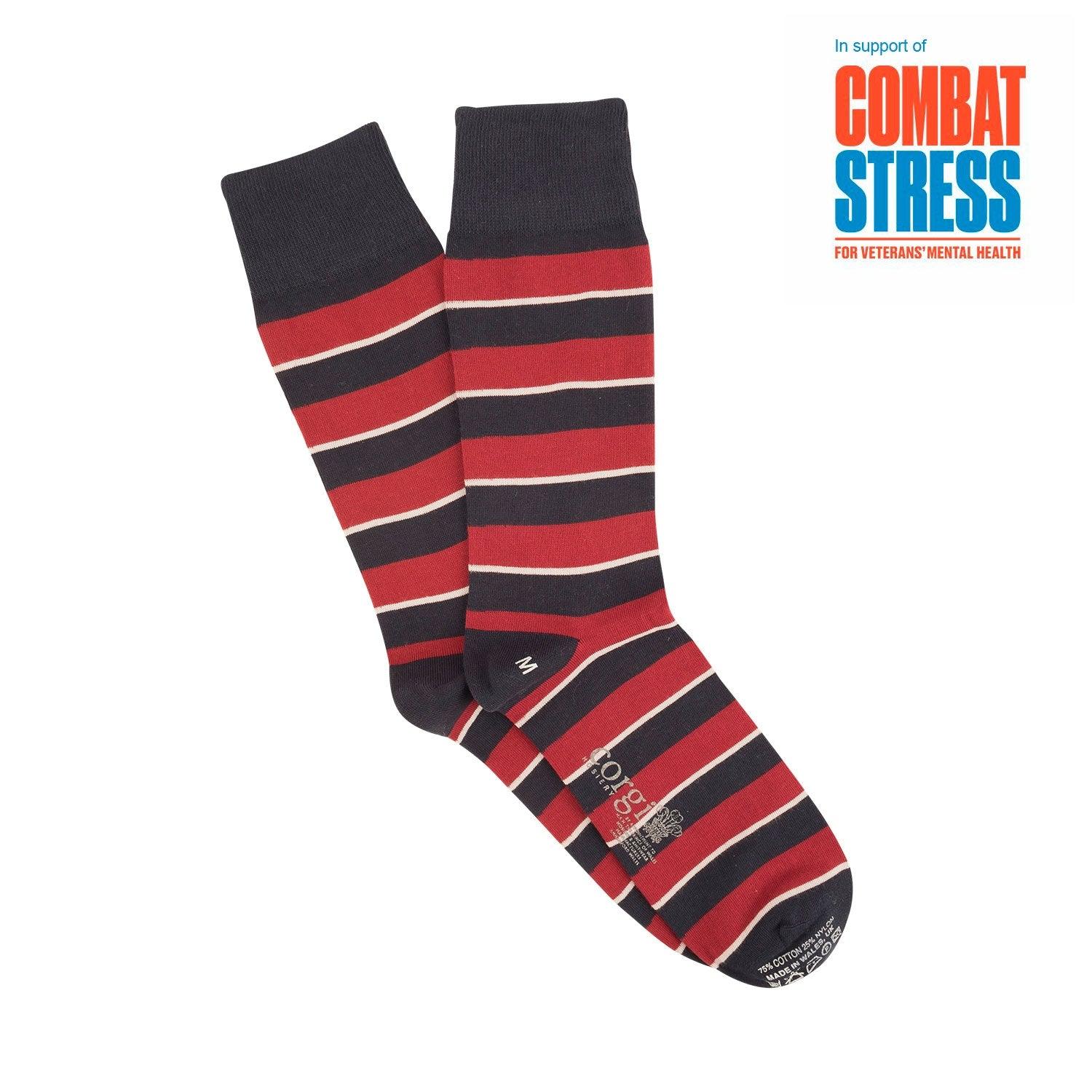 Men's Queen's Dragoon Guards Cotton Socks - Breathable Military Style Socks for Casual Wear & Outdoor Activities