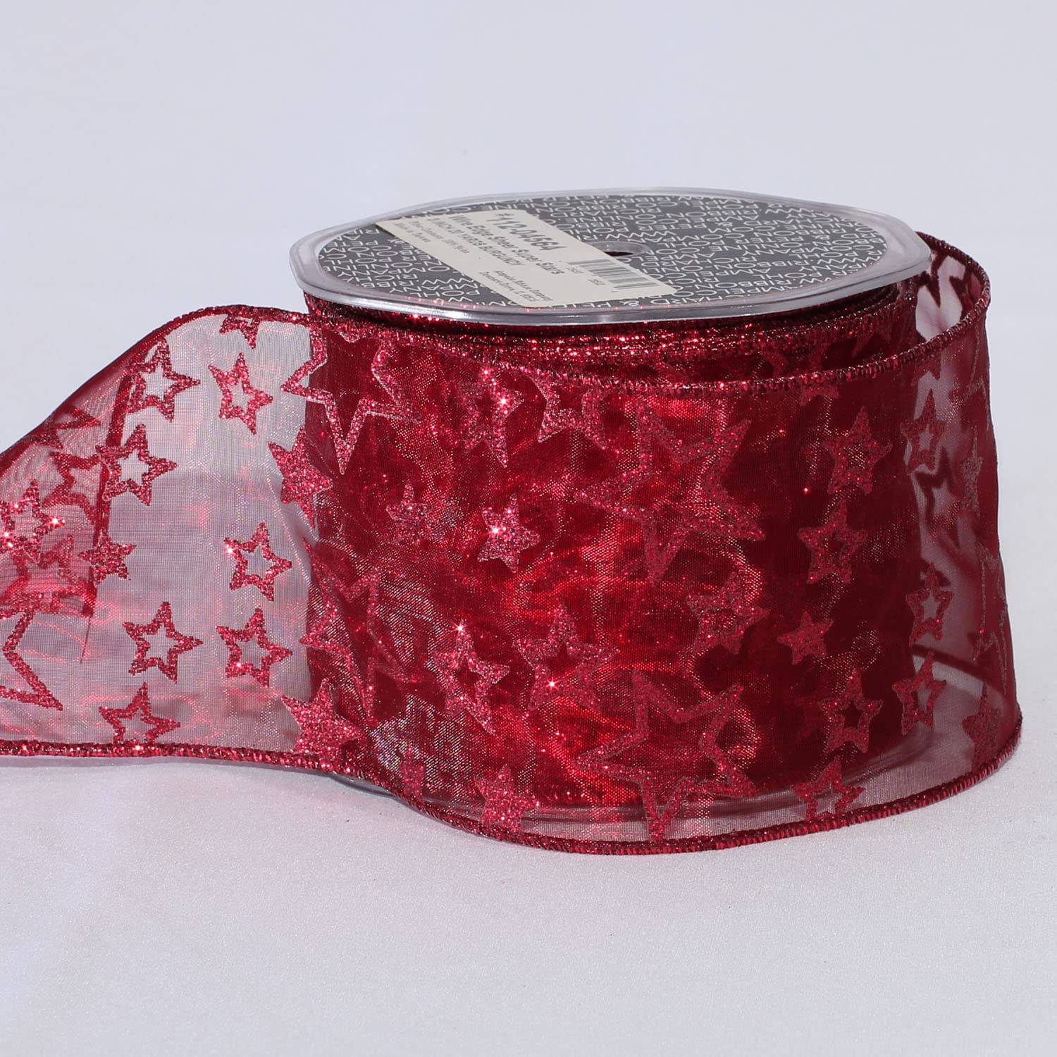 Sheer Burgundy Shimmering Wired Craft Ribbon - 3 Inch x 20 Yards for Gift Wrapping, DIY Decorations, Wedding Bouquets & Party Favors | The Ribbon People