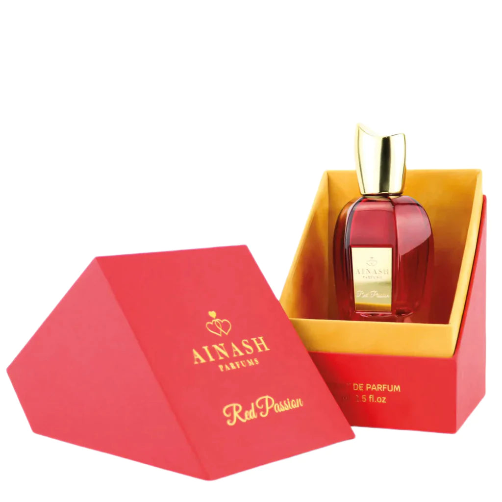 Ainash Red Passion 2.5 oz Eau de Parfum Unisex Fragrance - Long Lasting Perfume for Men & Women | Perfect for Date Night, Office Wear & Special Occasions