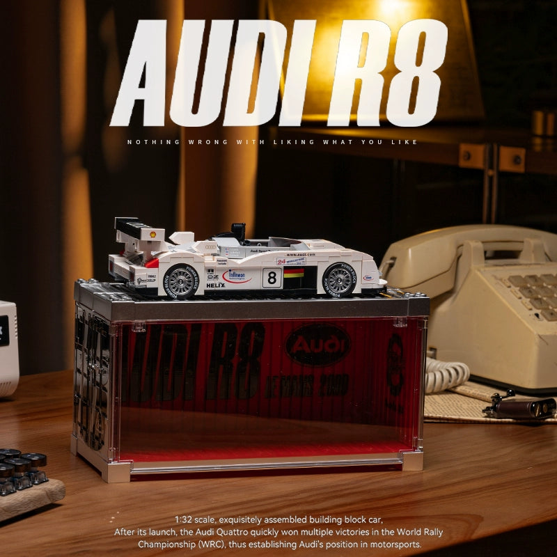 391PCS PB 8813 Audi R8 Le Mans Building Blocks Set - Premium Collector's Model Car Kit for Adults & Teens - Perfect for Home Display, Office Decor, and Gift Giving