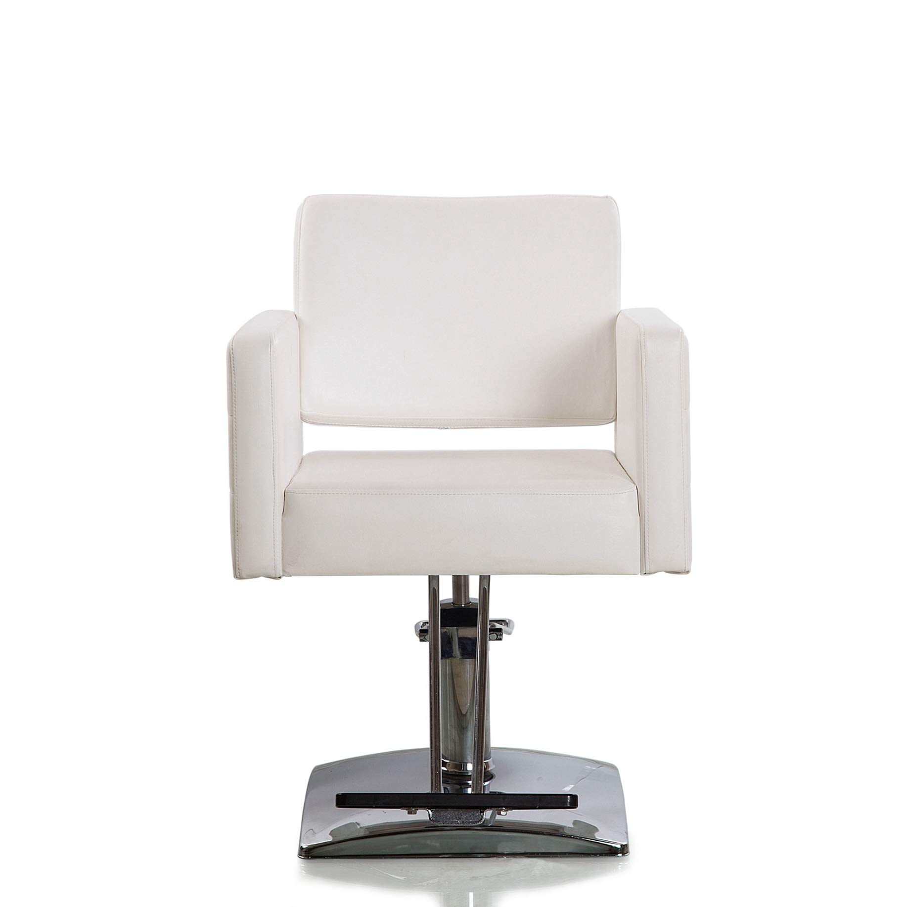 Beautylife Hydraulic Salon Styling Chair - Professional Barber & Hair Stylist Chair with Pump, White | Perfect for Hair Salons, Barbershops & Home Beauty Stations