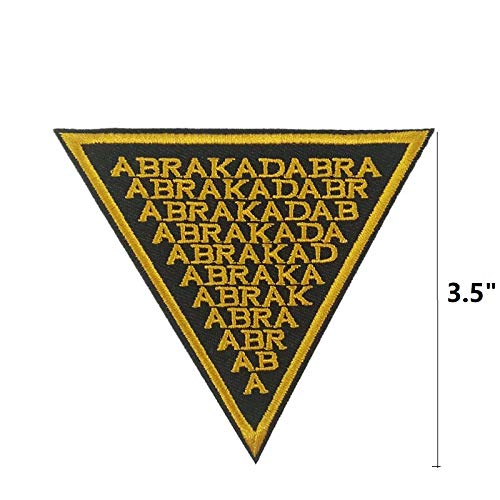 Abracadabra Embroidered Iron-On Sew-On Patch - Supernatural Logo Applique for Jackets, Bags & DIY Crafts | Durable Fabric Patches for Costumes & Clothing Customization