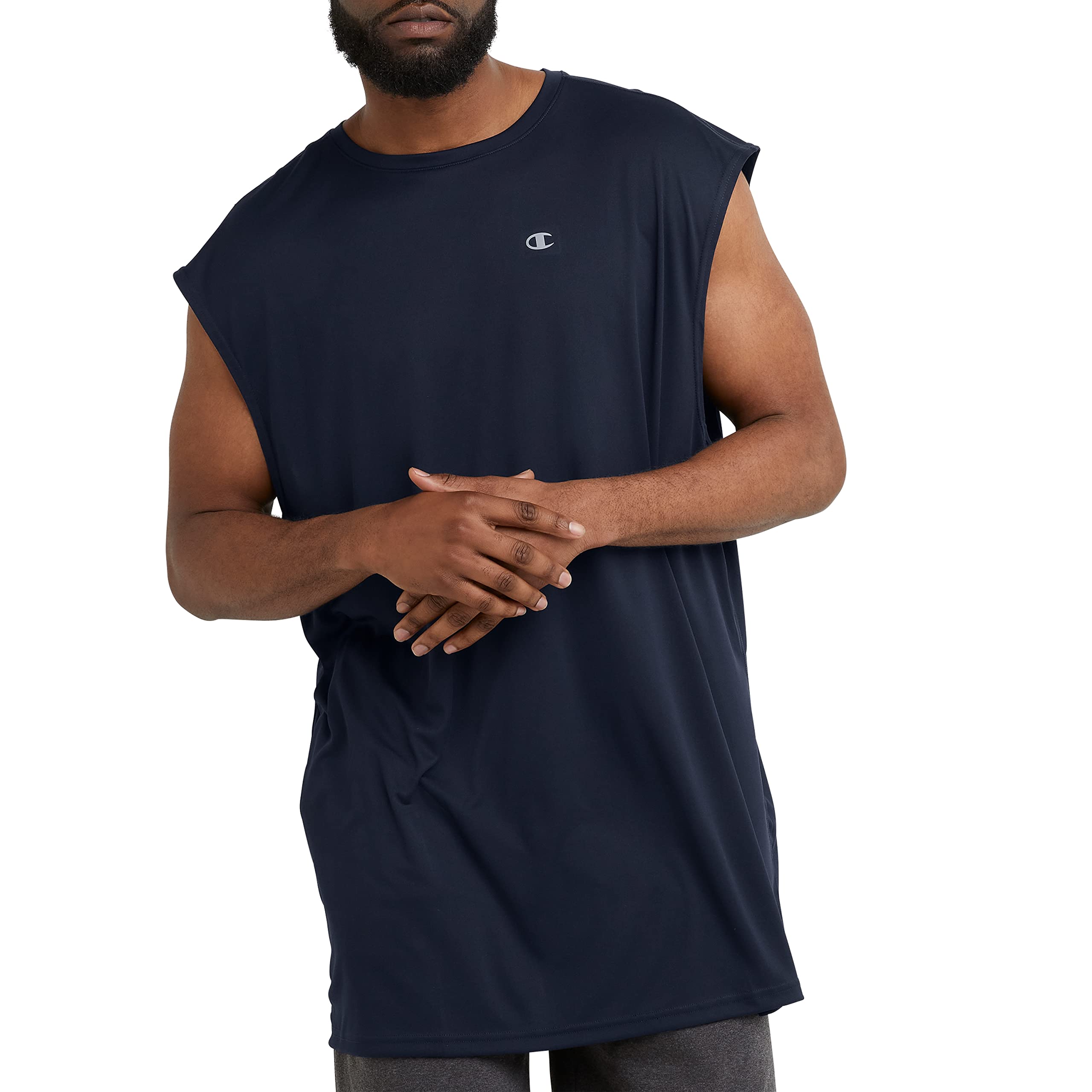 Champion Men's Double Dry Performance Muscle Tee - Moisture Wicking Workout Shirt for Gym & Running