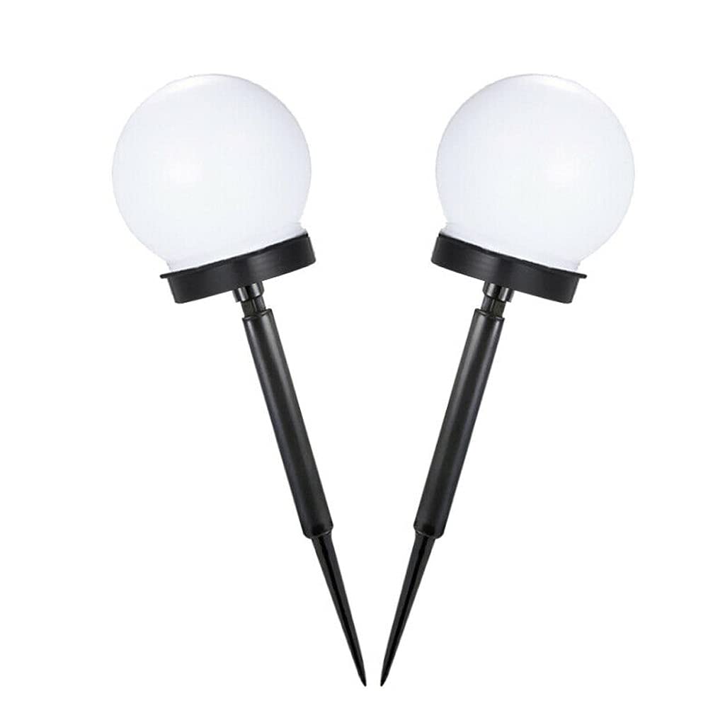 2 Pack Solar Ground Lights - White LED Solar Lanterns for Yard, Lawn & Garden Path | Waterproof Outdoor Landscape Lighting | Perfect for Walkways, Driveways & Patio Decor