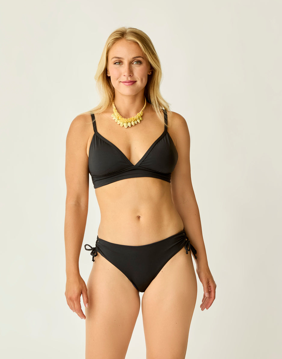 Ibiza Reversible Swim Bottoms - Black & Navy Bikini Bottoms for Women | Perfect for Beach, Pool & Summer Vacations