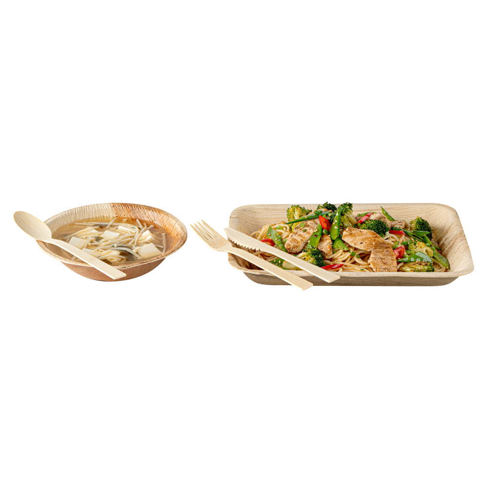 Eco-Friendly Bamboo Disposable Cutlery Set - 24-Piece Biodegradable Utensils (7 Sets) | Perfect for Picnics, Parties & Sustainable Dining