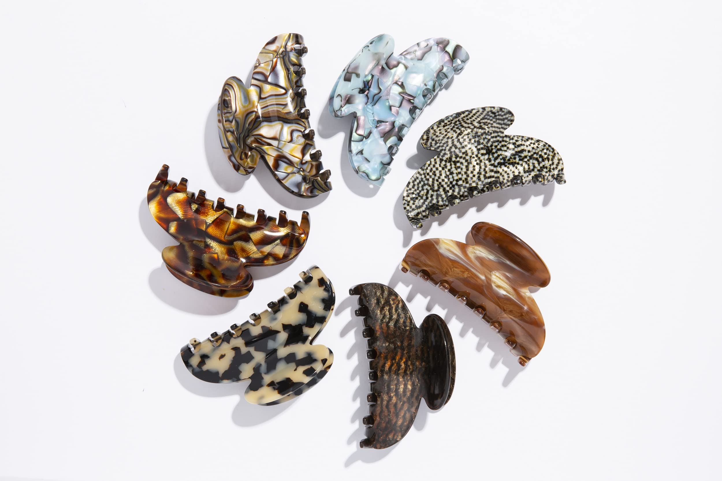Luxury French Hair Claw Clip - Tortoise Shell Design - Medium Size Hair Clips for Thick Hair - Cellulose Acetate Hair Accessory - Perfect for Updos, Ponytails & Everyday Styling