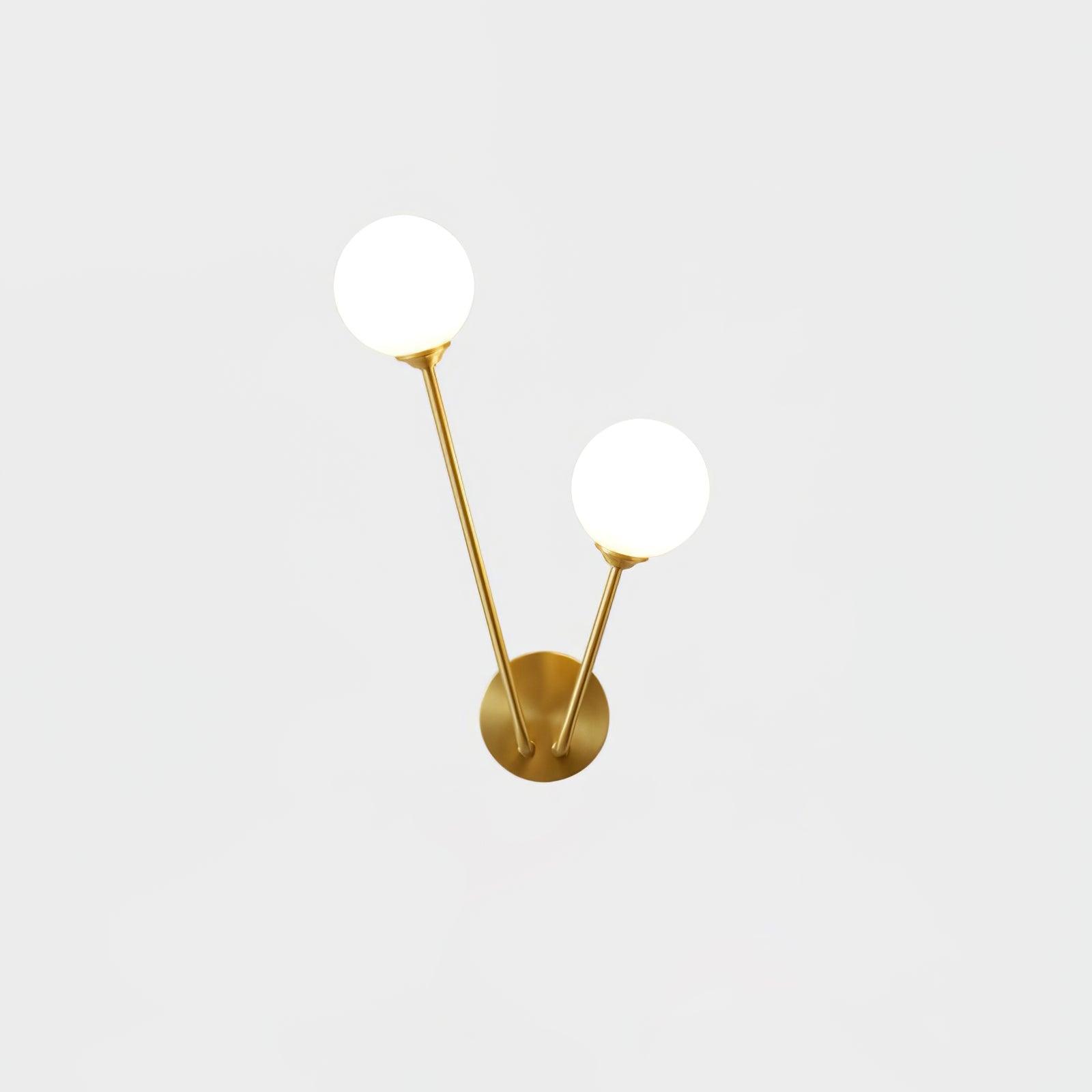 Brass & White Glass