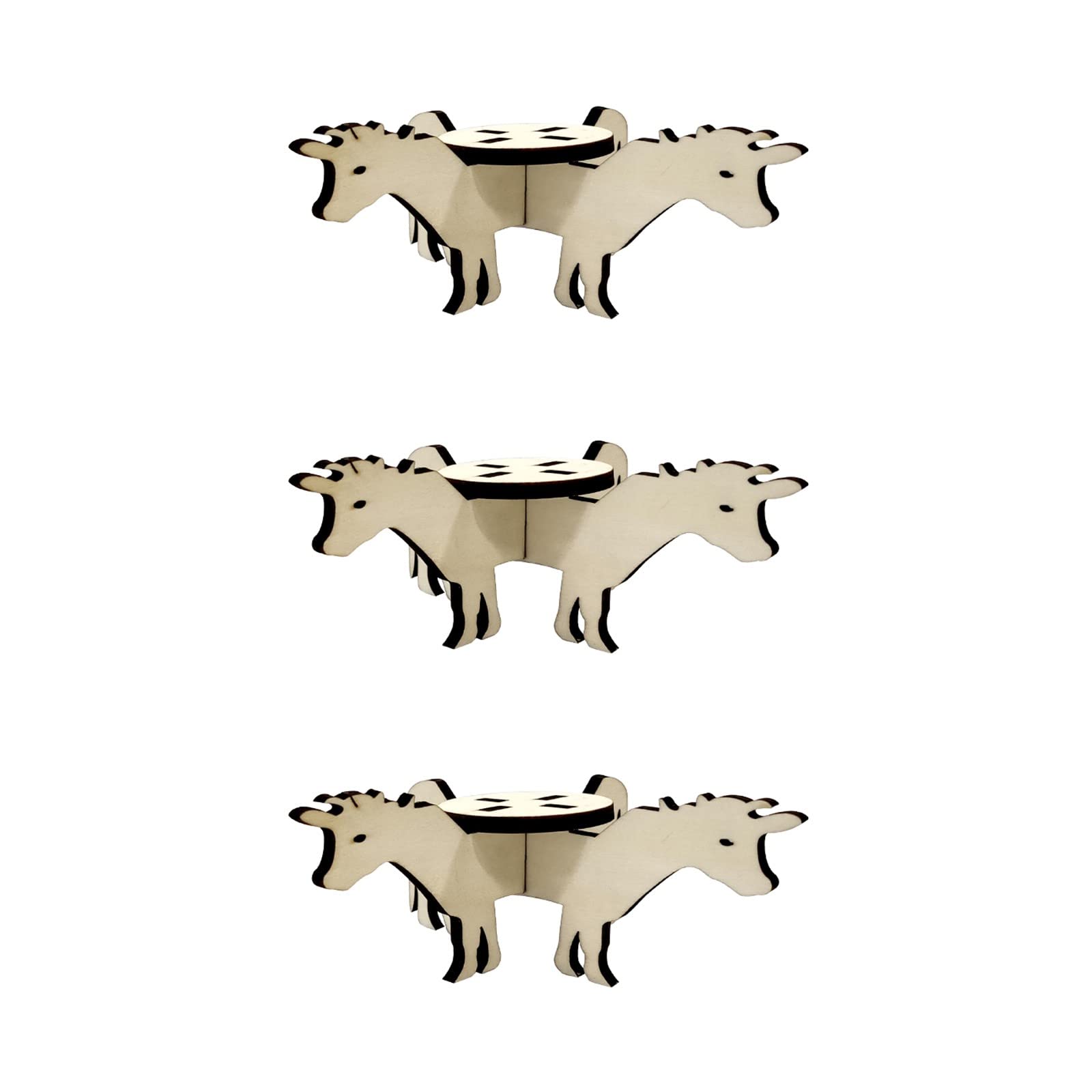 Wooden Christmas Tree Stand Decorations - Animal & Flower Bracket Ornaments for Home, Desktop, and Holiday Decor - Perfect for Xmas Tree, Plant Pots, and Festive Home Styling
