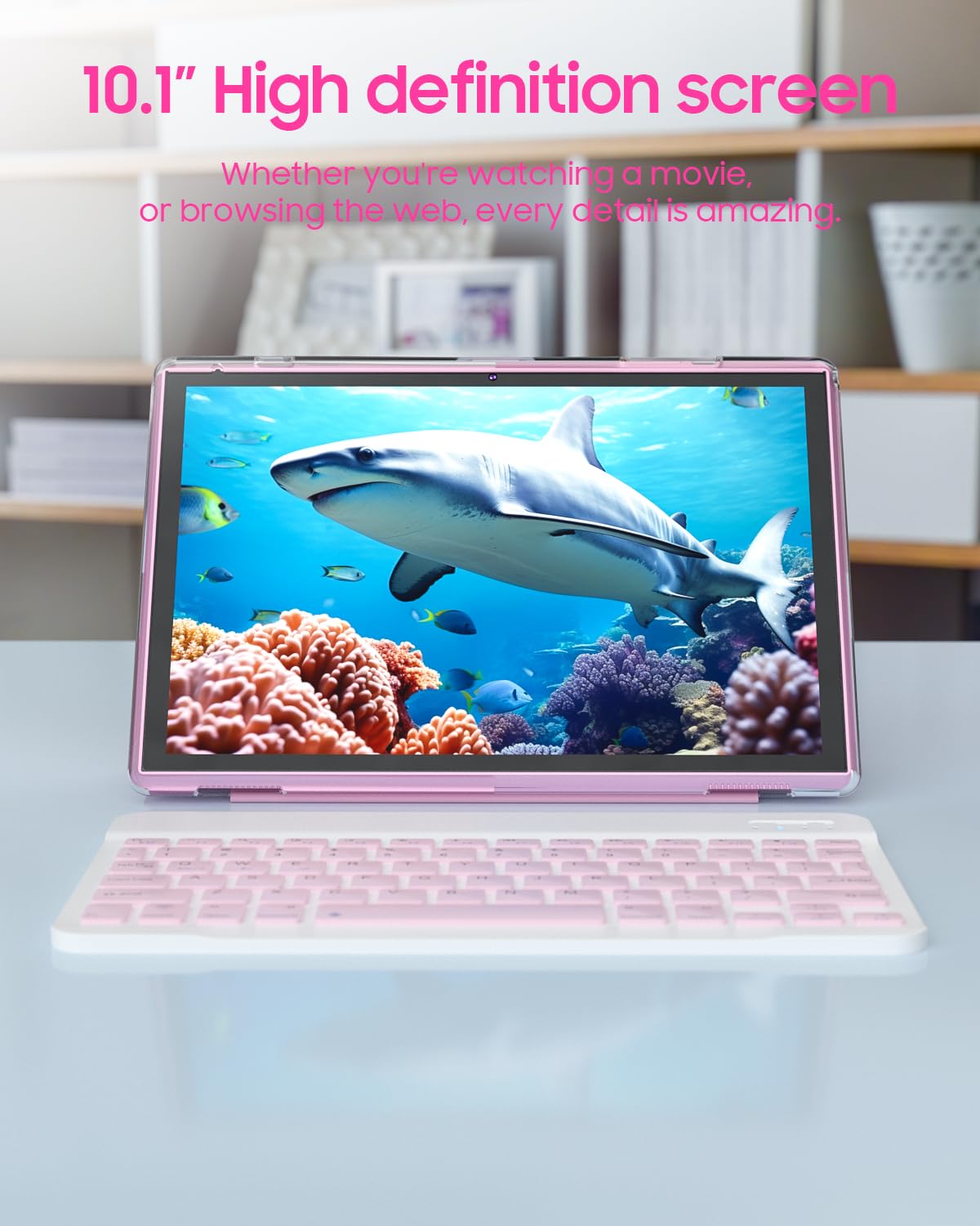 ATOZEE 10-inch 2-in-1 Android 14 Tablet with Keyboard, Mouse & Stylus Case - 6GB RAM, 32GB ROM (Expandable to 1024GB), 6000mAh Battery, WiFi-6, Bluetooth, Dual Camera (2MP+8MP) - Perfect for Work, Study & Entertainment