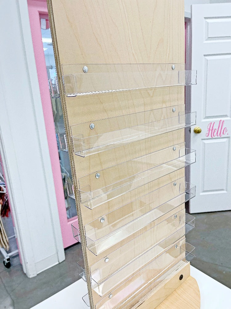 2-Sided Counter Spinner Display Stand for Retail Stores - Perfect for Product Showcase and Promotions at Checkout Counters