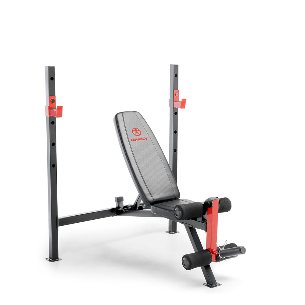 Marcy Adjustable Olympic Weight Bench MWB 4811 - Heavy Duty Home Gym Equipment for Strength Training | Perfect for Weightlifting, Bench Press & Full-Body Workouts