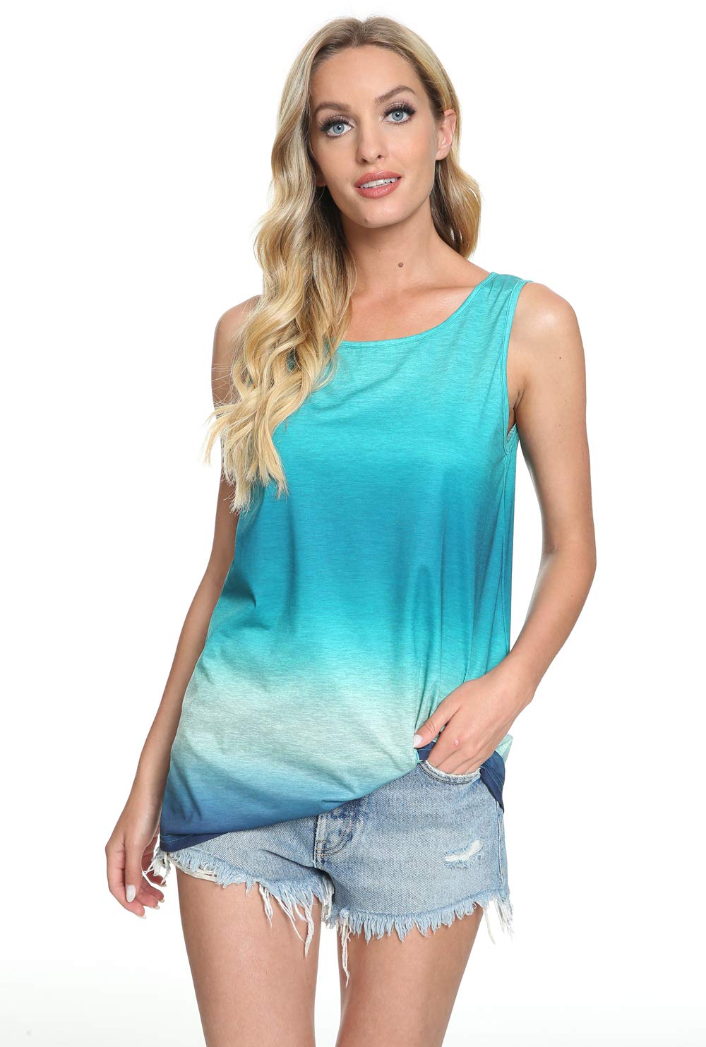 Women's Summer Tank Tops - Twist Knot Casual Sleeveless Blouses, Loose Fit Flowy Tunic Tops for Beach, Vacation & Everyday Wear