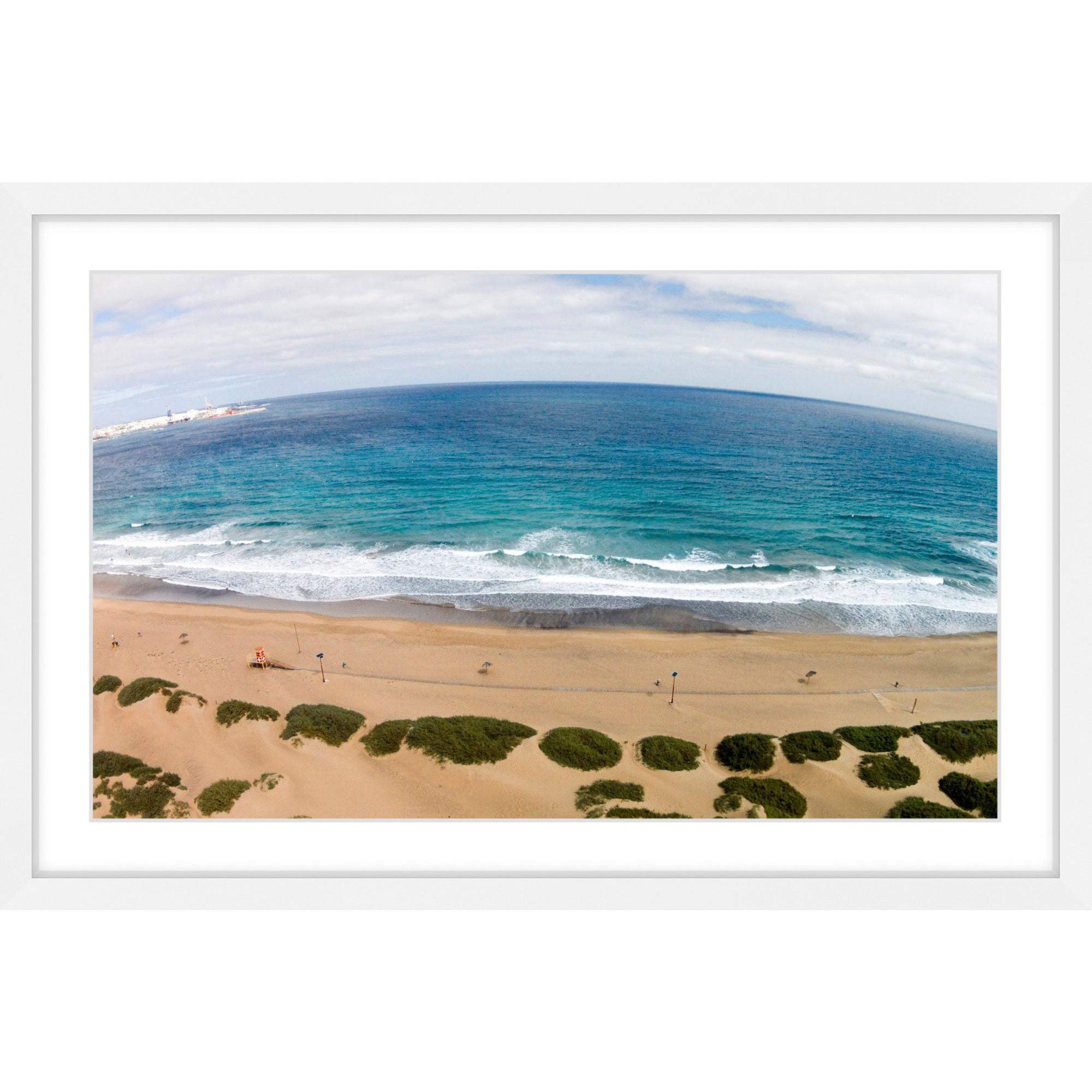 Handmade Peaceful Beach Framed Print 18x12 - Coastal Wall Art Decor for Living Room, Bedroom & Office | Marmont Hill