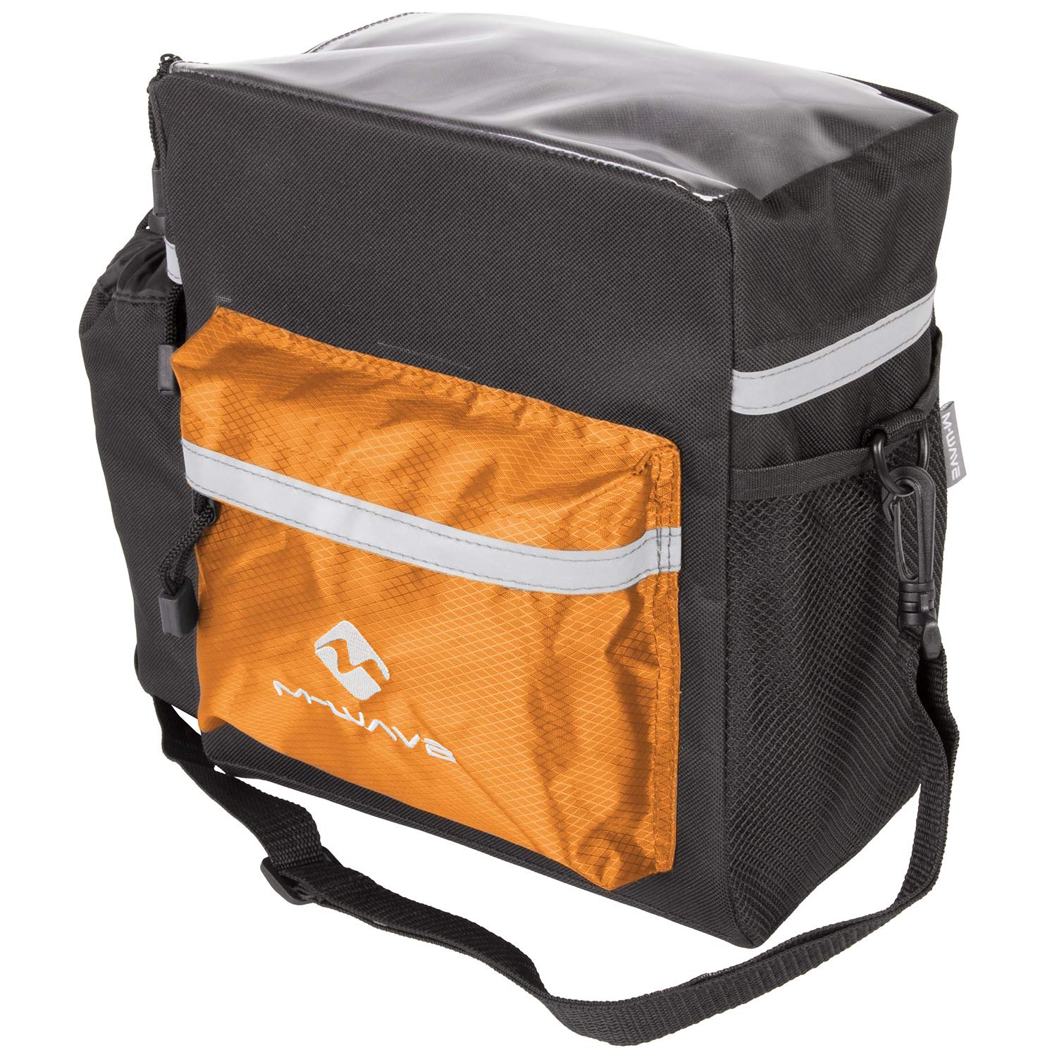 M-Wave Waterproof Bike Handlebar Bag - Durable Cycling Storage for Phone, Keys & Essentials - Perfect for Commuting, Road Biking & Outdoor Adventures