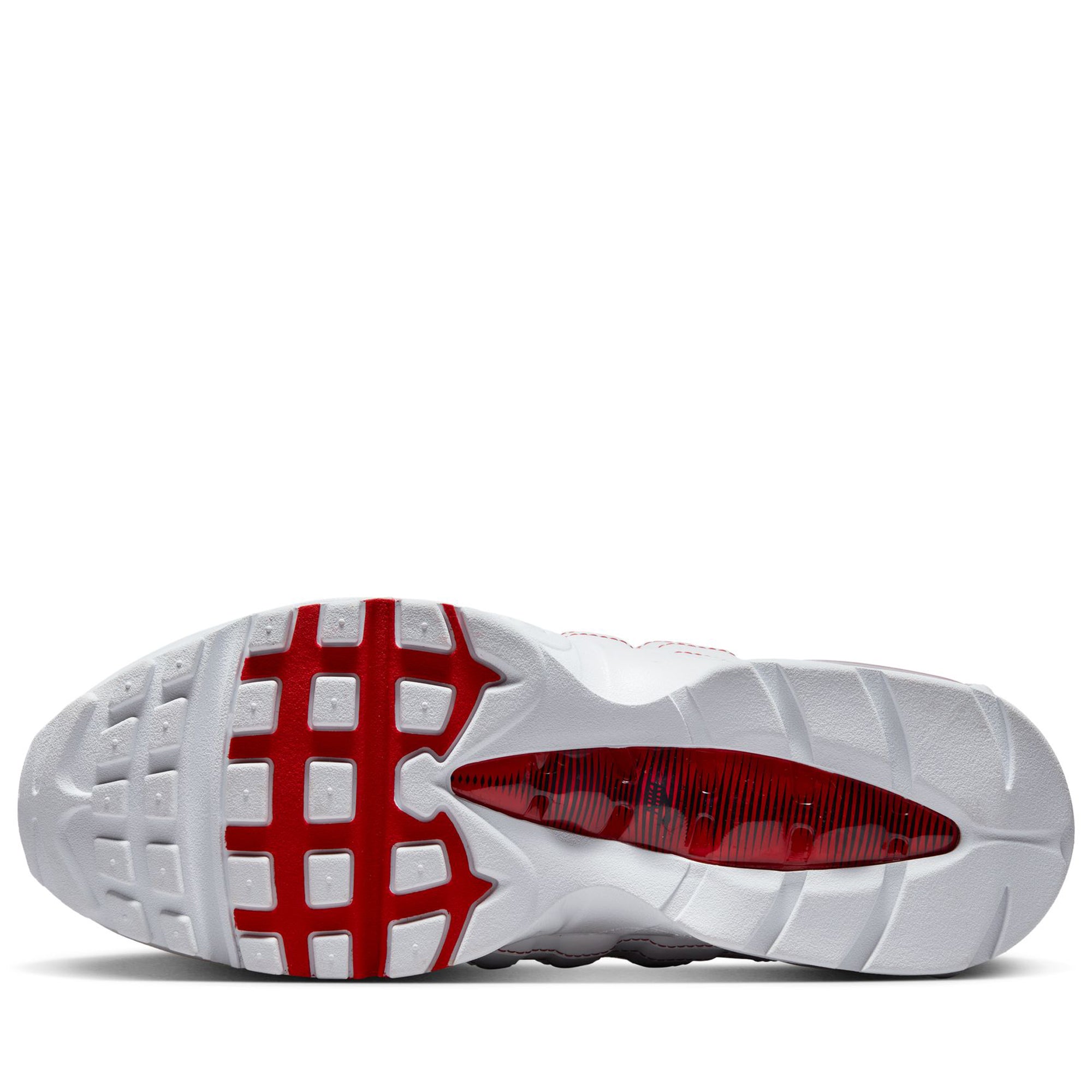 Nike Air Max 95 OG Sneakers - White/University Red Men's Running Shoes for Jogging, Gym & Casual Wear