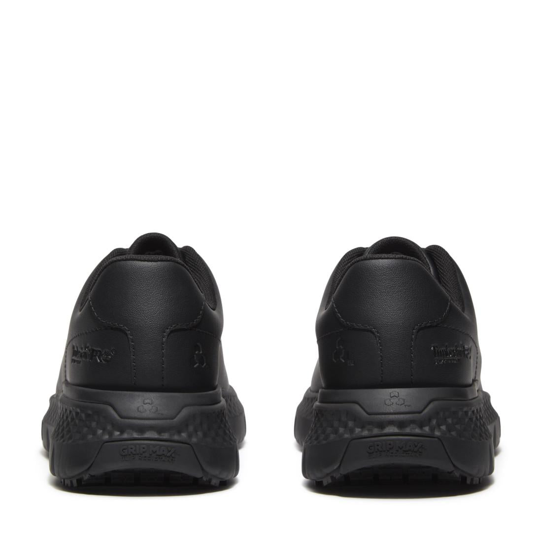 Slip Resistant Women's Work Shoes - Black Leather Non-Slip Safety Shoes for Nurses, Waitresses & Restaurant Workers