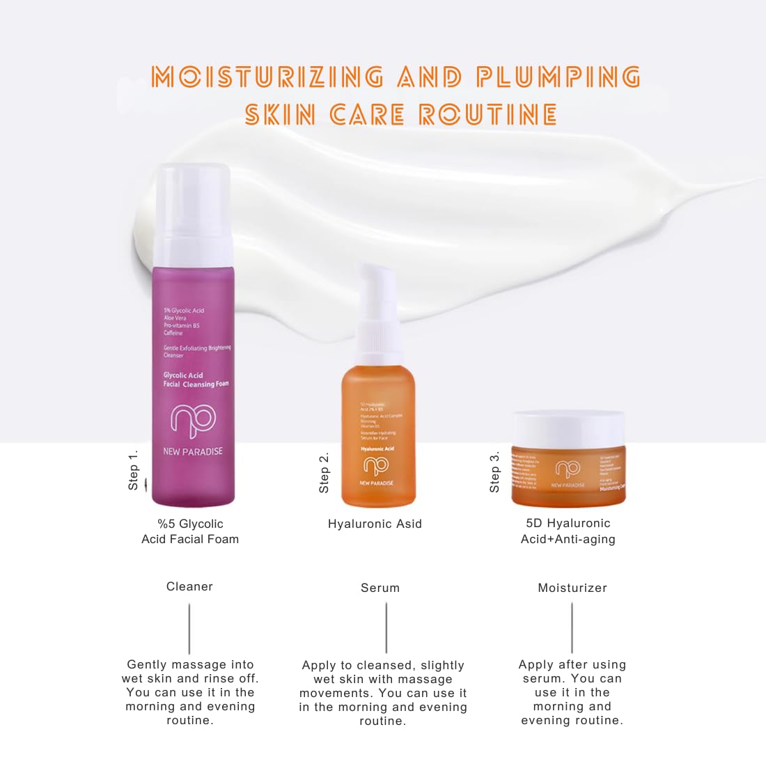 NEW PARADISE 5D Hyaluronic Acid Moisturizing Cream with Niacinamide & Vitamin E - Anti-Aging Face & Neck Cream for Fine Wrinkles, Collagen Boost & Skin Healing | Daily Hydration for Dry, Sensitive & Mature Skin | Perfect for Day & Night Skincare Routine