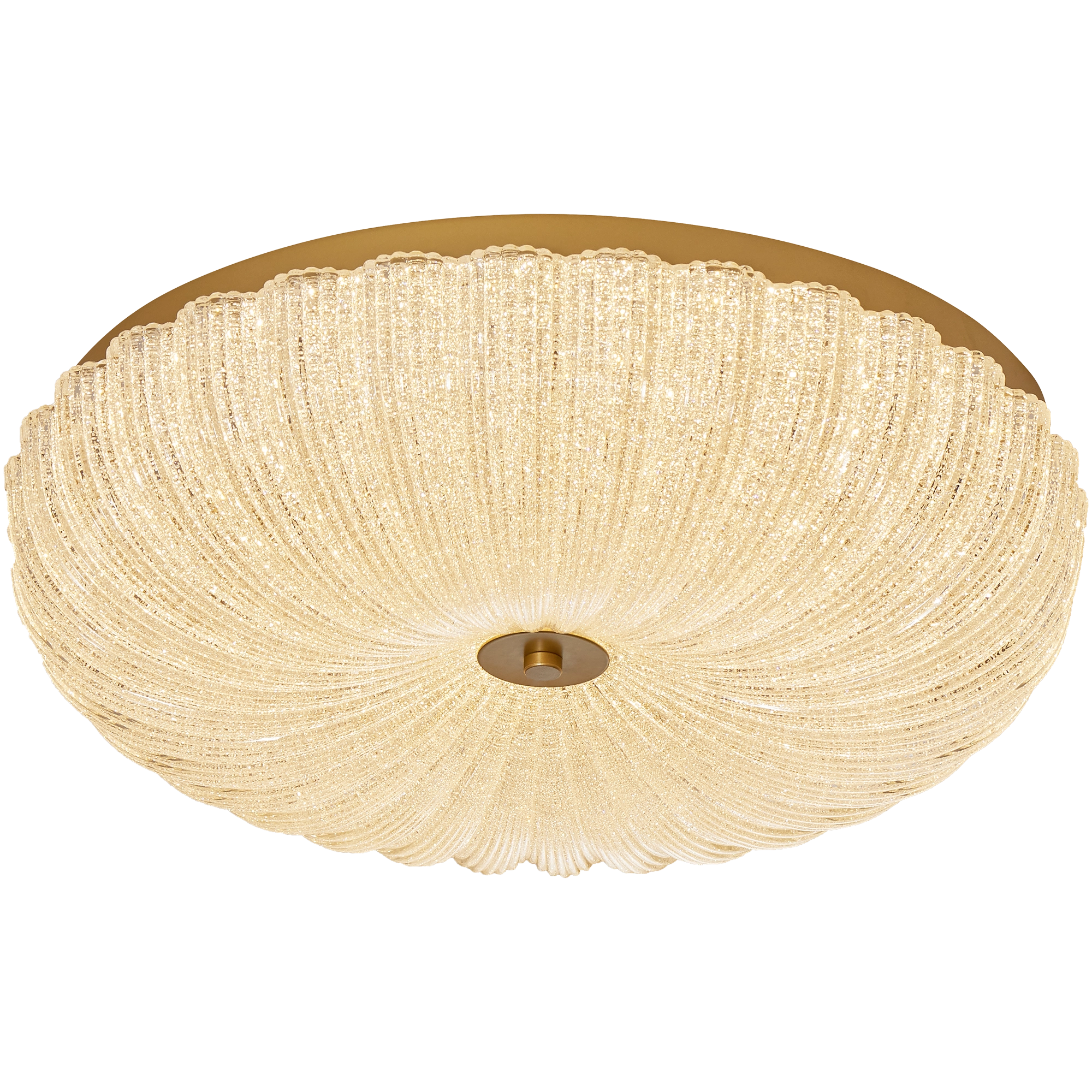 48W Allure LED Ceiling Light 500mm, Adjustable CCT (2700K-6500K), Crystal Design in Gold - Perfect for Living Room, Bedroom, and Kitchen Lighting