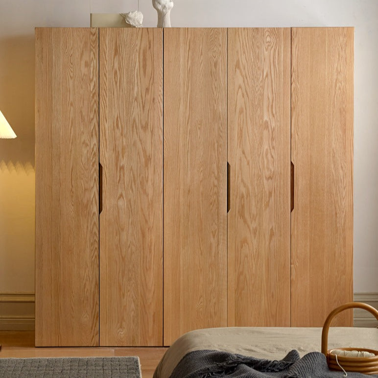 Solid Oak Wood Wardrobe - Premium Quality, Spacious Storage for Bedroom, Closet & Home Organization
