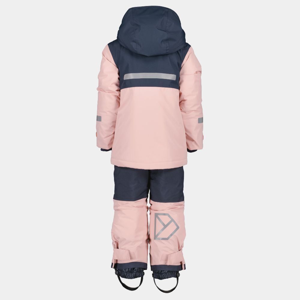 Didriksons Skare Kids Ski Jacket & Pants Set - Waterproof Winter Snowsuit for Girls & Boys, Insulated Warm Snow Jacket with Pants, Dusty Pink - Perfect for Skiing, Snowboarding & Outdoor Winter Activities