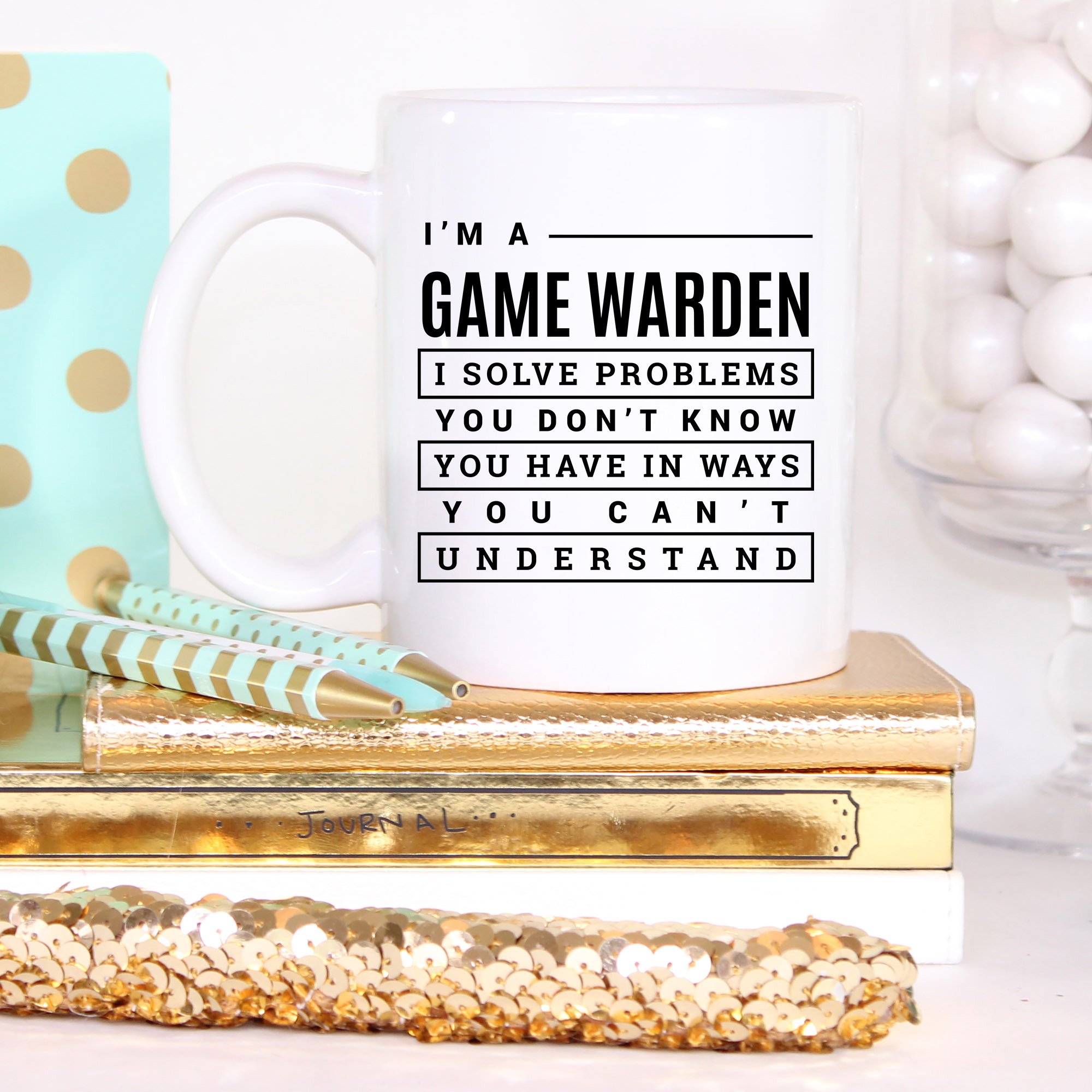 Funny Game Warden Coffee Mug - 11oz Ceramic Cup with Humorous Design - Perfect Gift for Wildlife Officers & Outdoor Enthusiasts - Ideal for Office, Camping & Hunting Trips