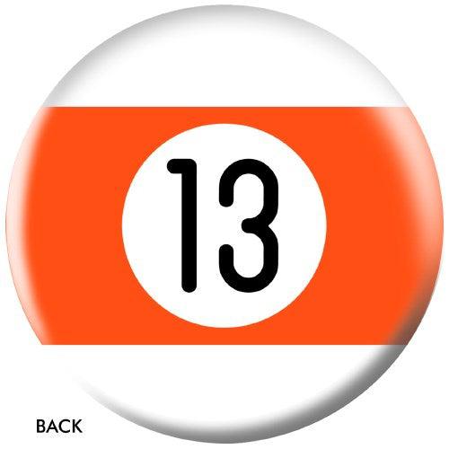 OnTheBallBowling Billiards Bowling Ball - Orange Stripe 13lb for Professional & Casual Play - Perfect for Bowling Alleys, Home Practice & League Games