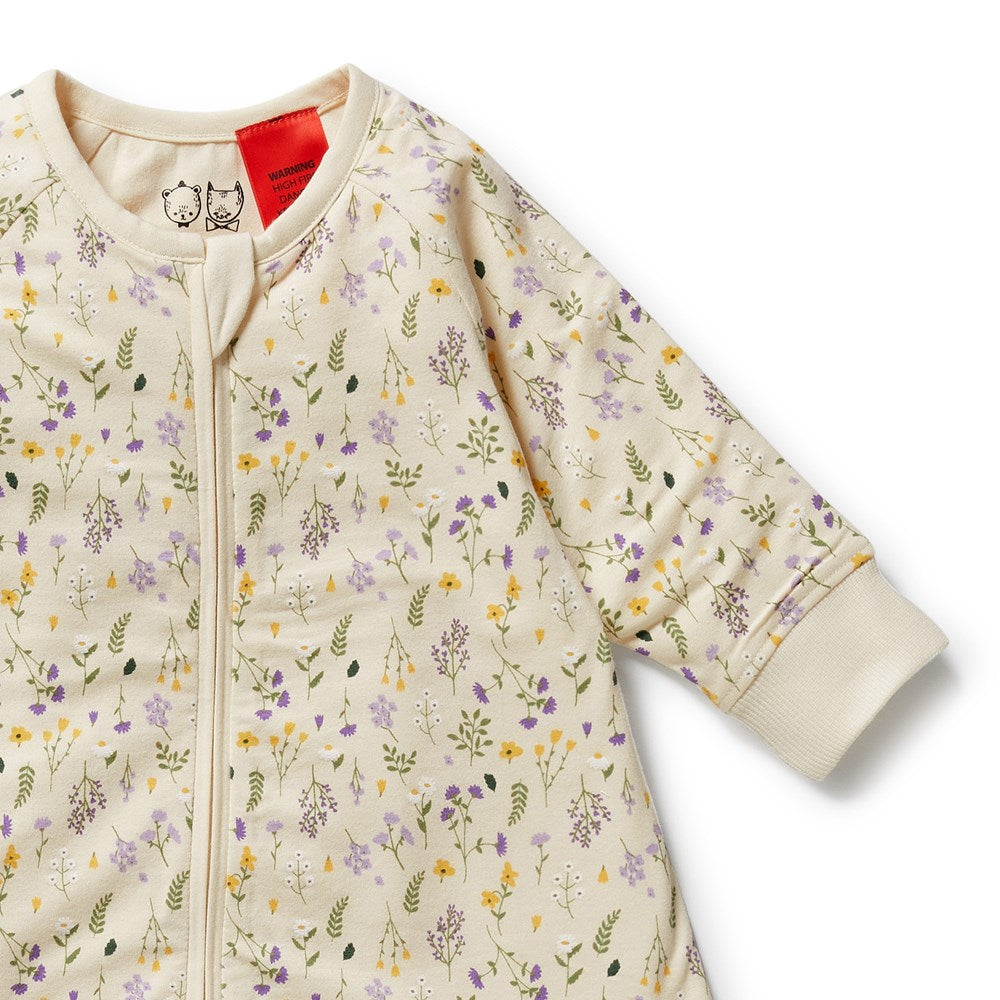 Bella Floral Organic Cotton Long Sleeved Baby Sleeping Bag 1.0 TOG - Soft & Breathable for Newborns & Infants - Perfect for Nursery, Daycare & Cozy Bedtime