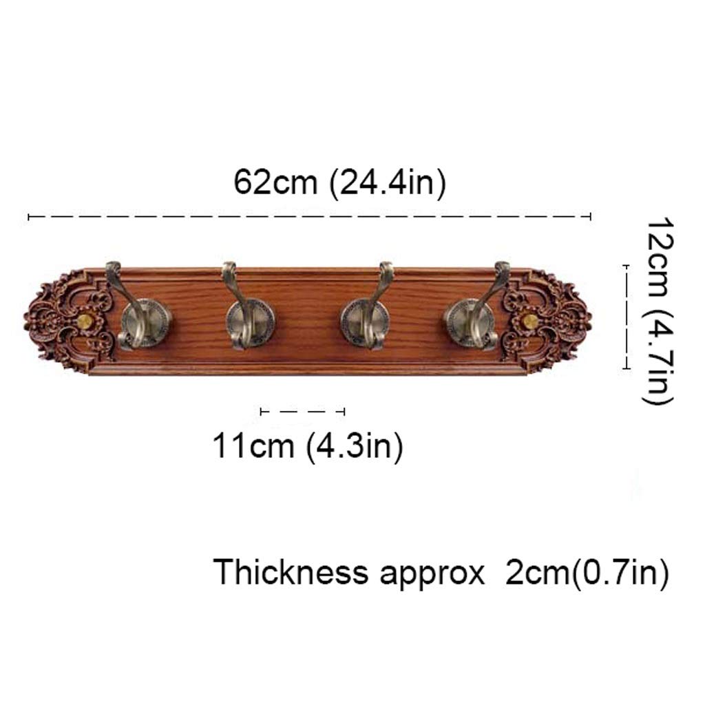 Premium Wall Mounted Coat Rack Organizer - European Style Luxury Coat Hooks for Jackets, Hats & Umbrellas | Space Saving Entryway Storage Solution for Hallway, Bedroom or Closet (Multiple Sizes Available)