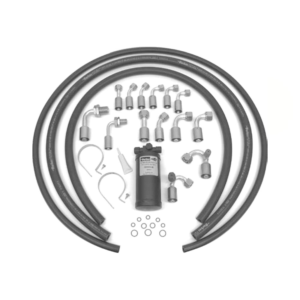 Vintage Air Conditioning Hose Kit with Beadlock Fittings - Complete AC System Kit (Hose, Fittings, Drier) for Classic Car Restoration & Hot Rod Upgrades